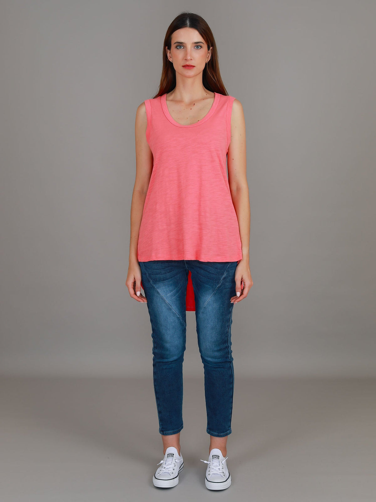 Madison Hi Lo Hem Tank Top (Sale)