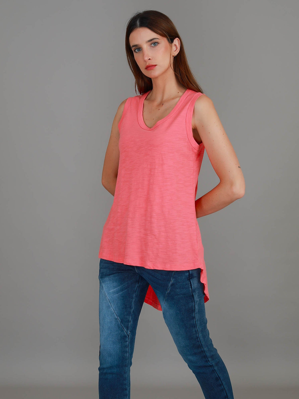 Madison Hi Lo Hem Tank Top (Sale)