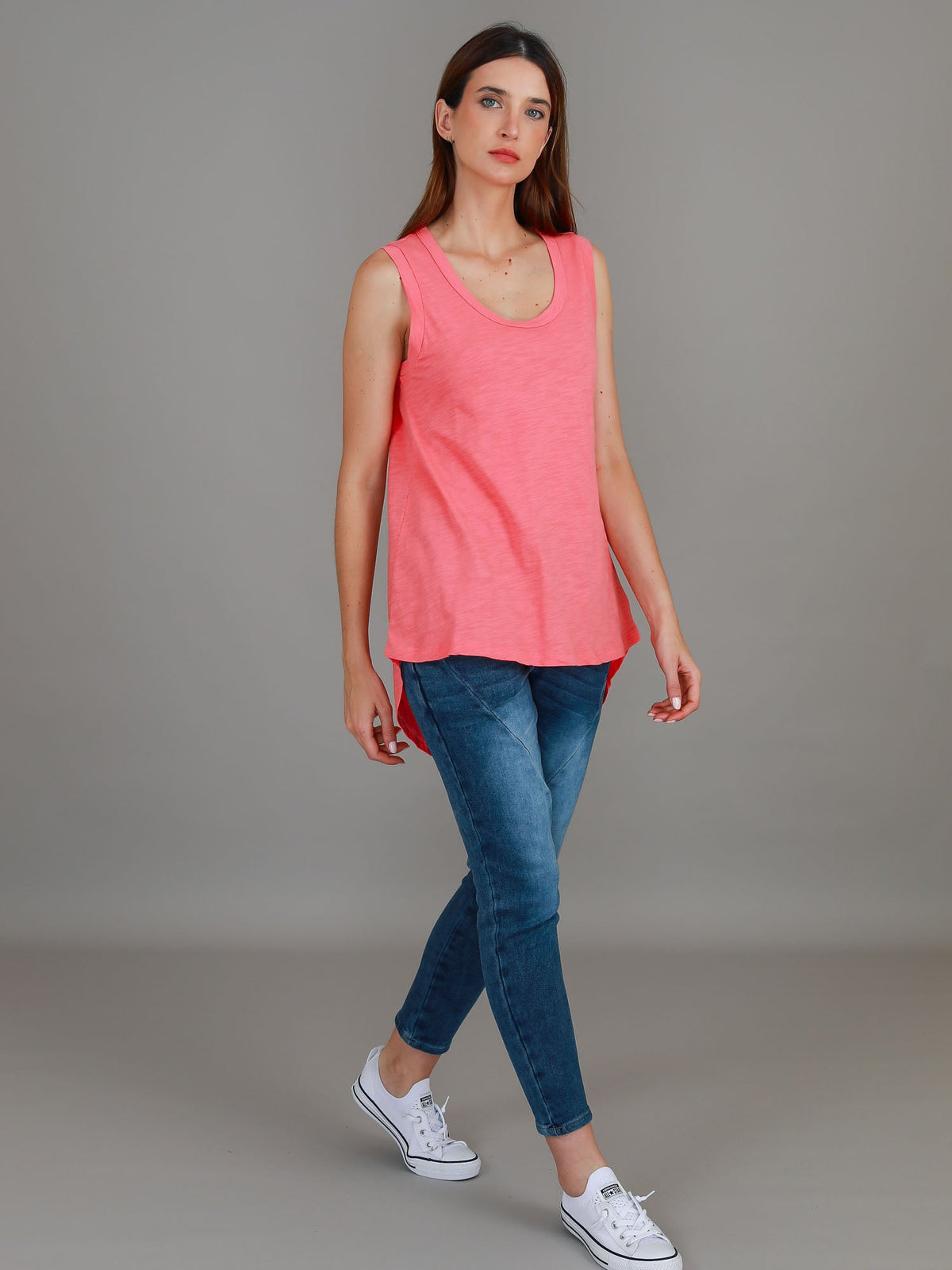 Madison Hi Lo Hem Tank Top (Sale)
