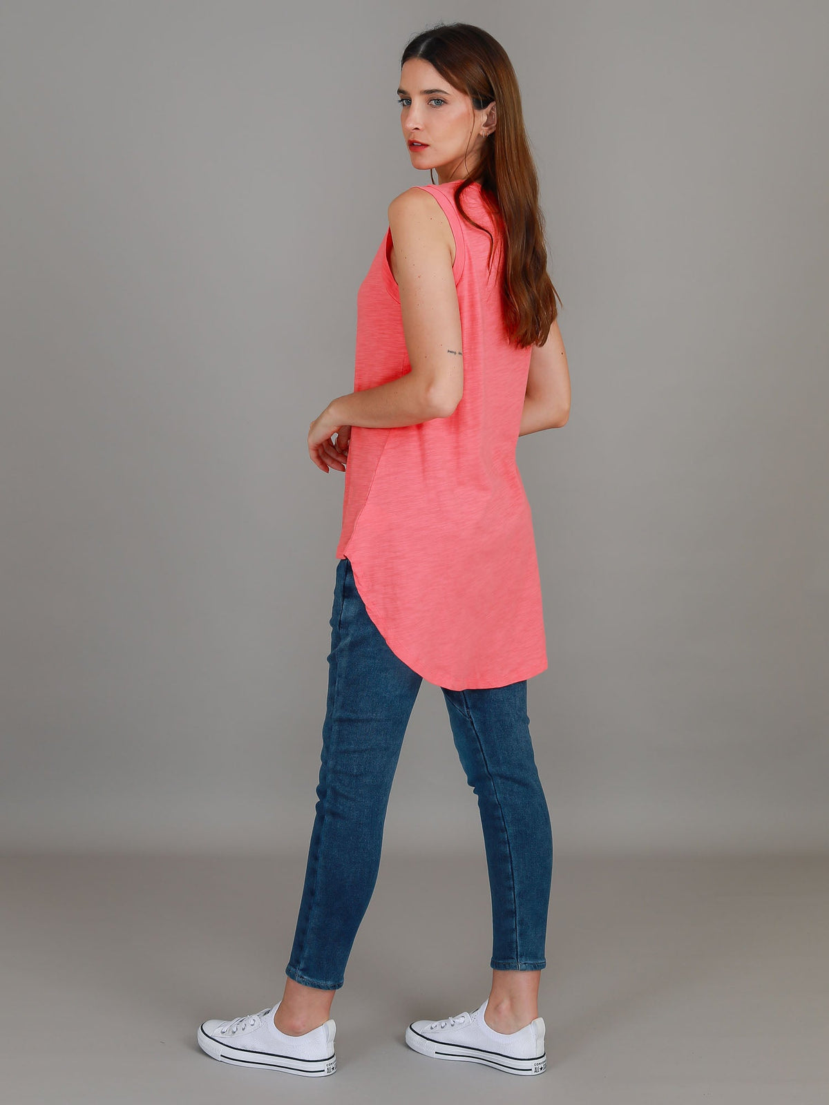 Madison Hi Lo Hem Tank Top (Sale)