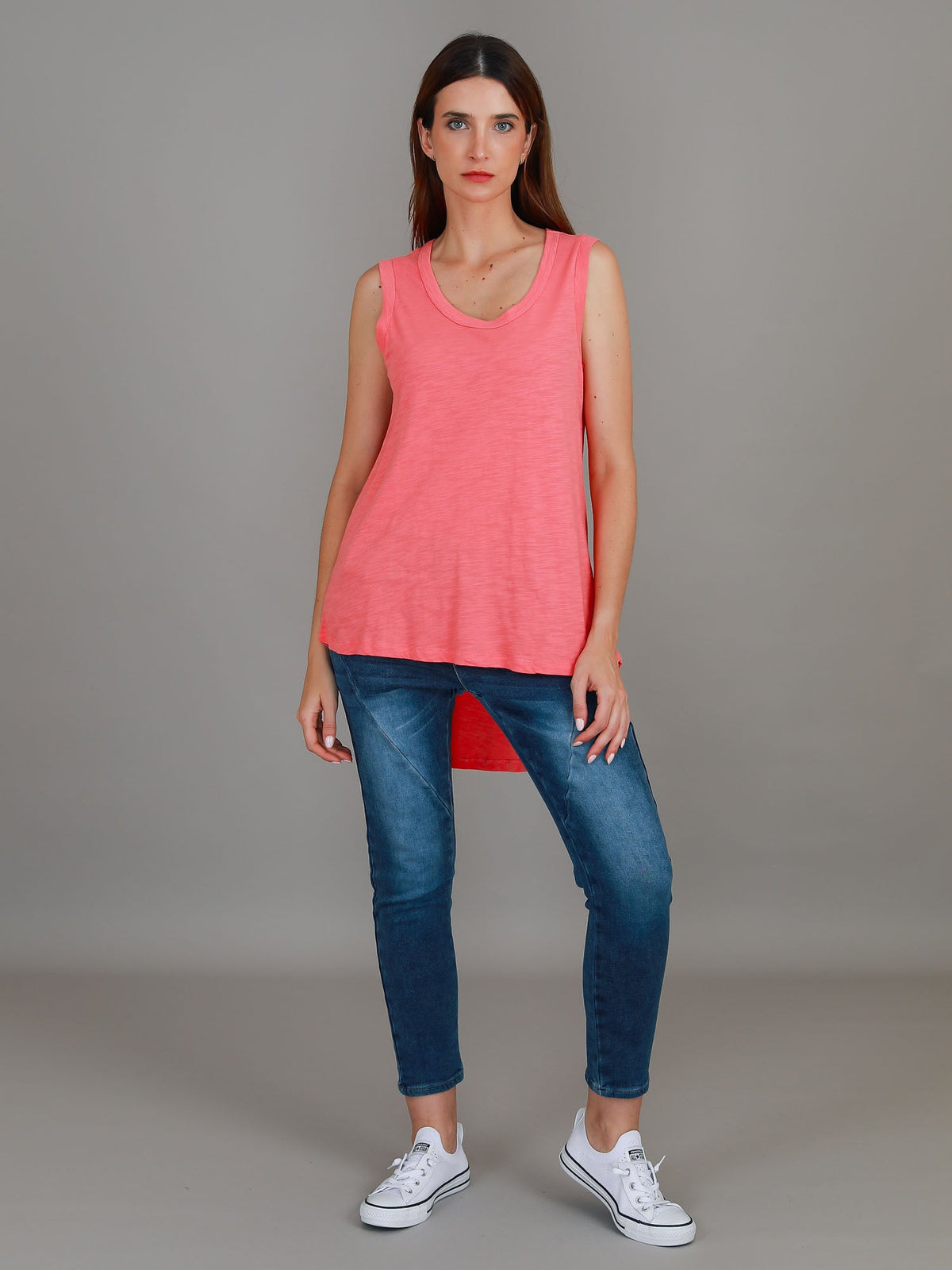 Madison Hi Lo Hem Tank Top (Sale)