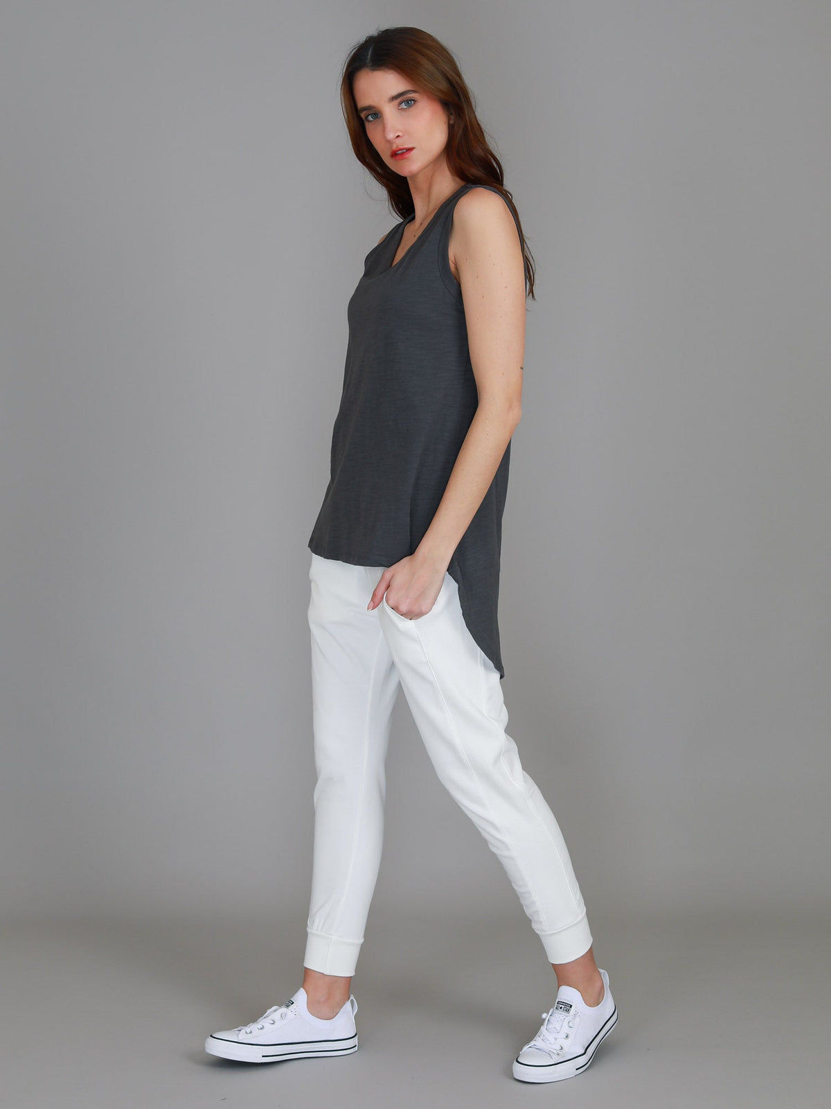 Madison Hi Lo Hem Tank Top (Sale)