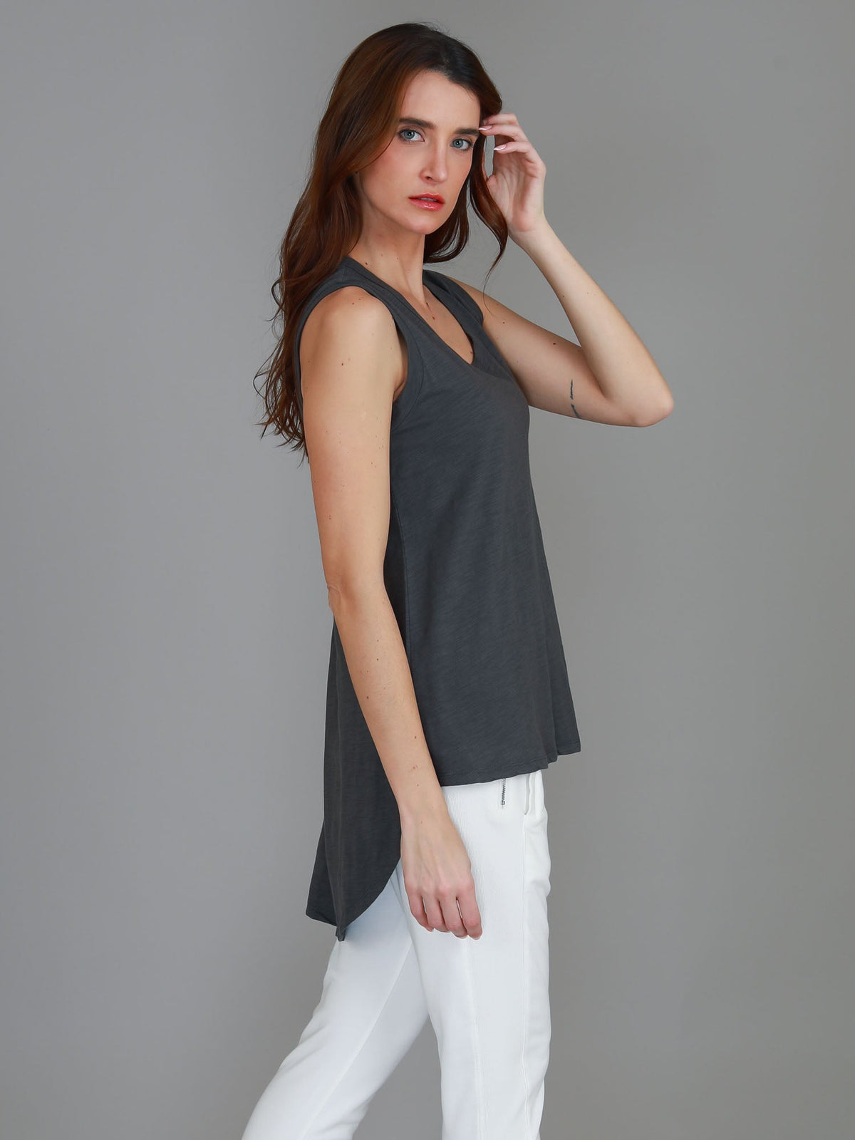 Madison Hi Lo Hem Tank Top (Sale)