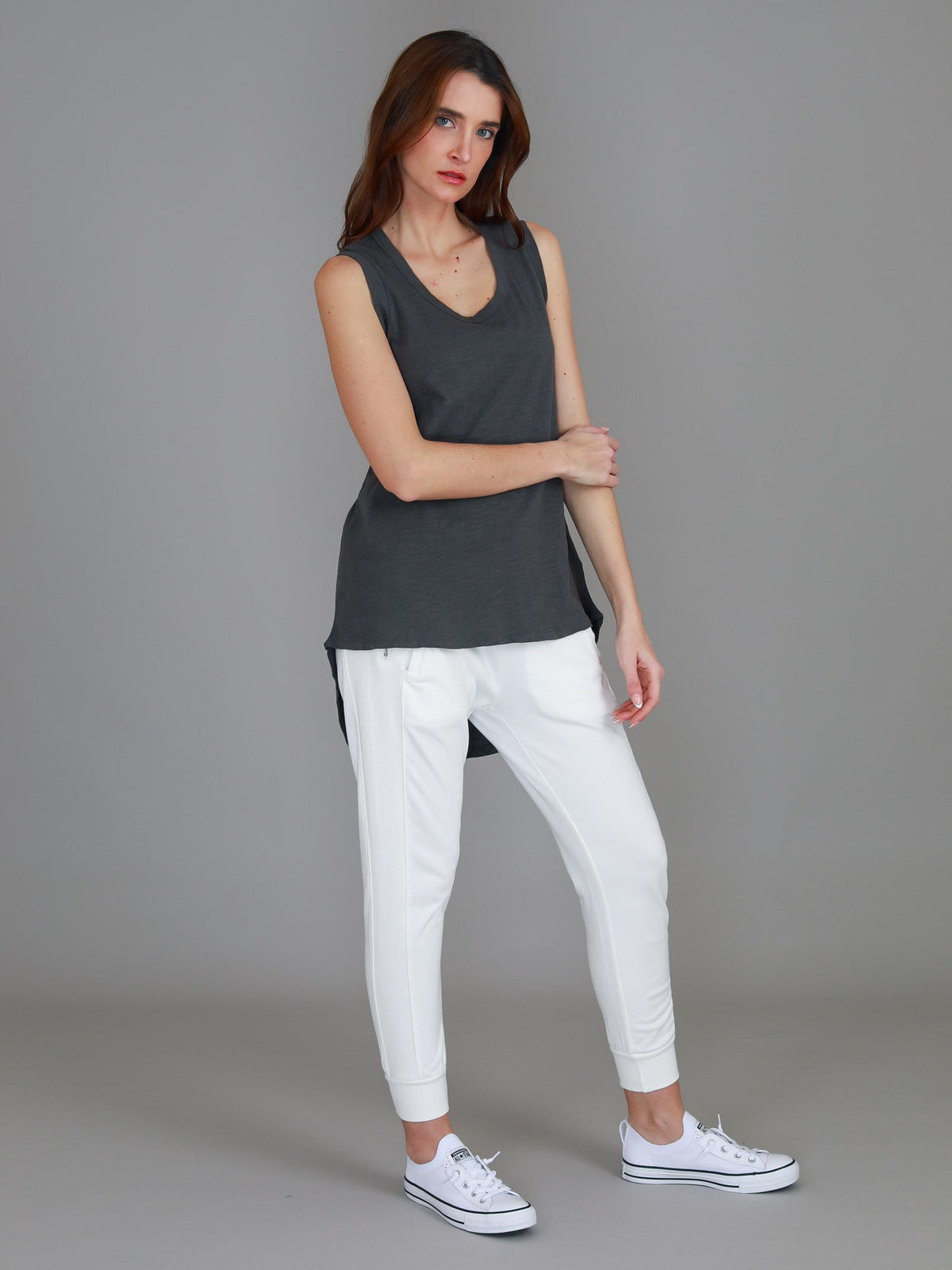 Madison Hi Lo Hem Tank Top (Sale)