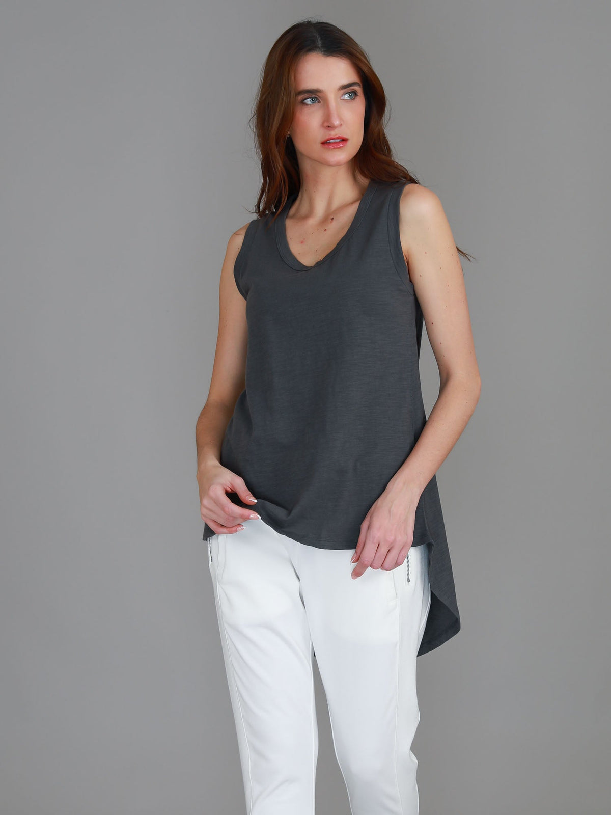 Madison Hi Lo Hem Tank Top (Sale)