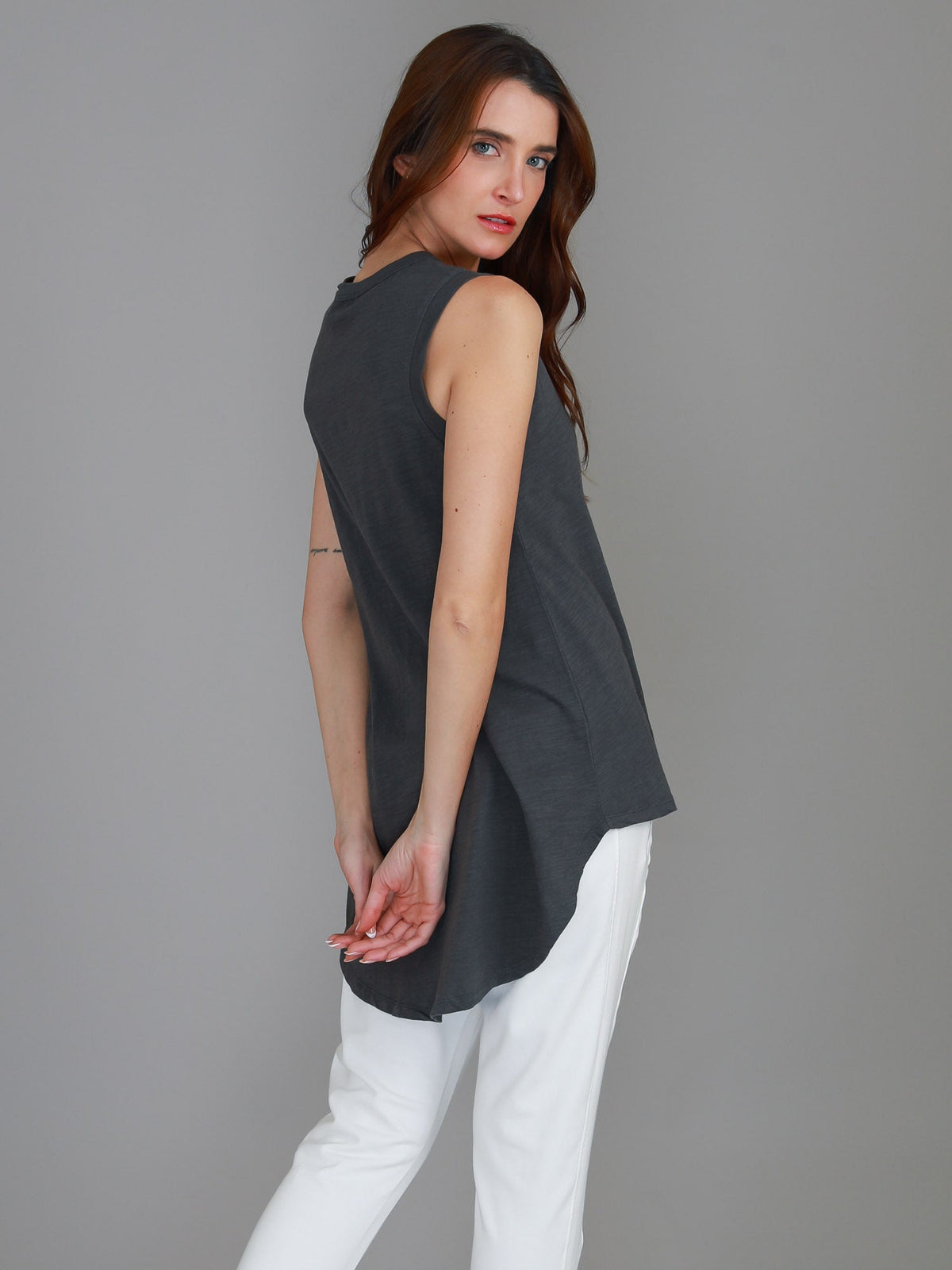 Madison Hi Lo Hem Tank Top (Sale)