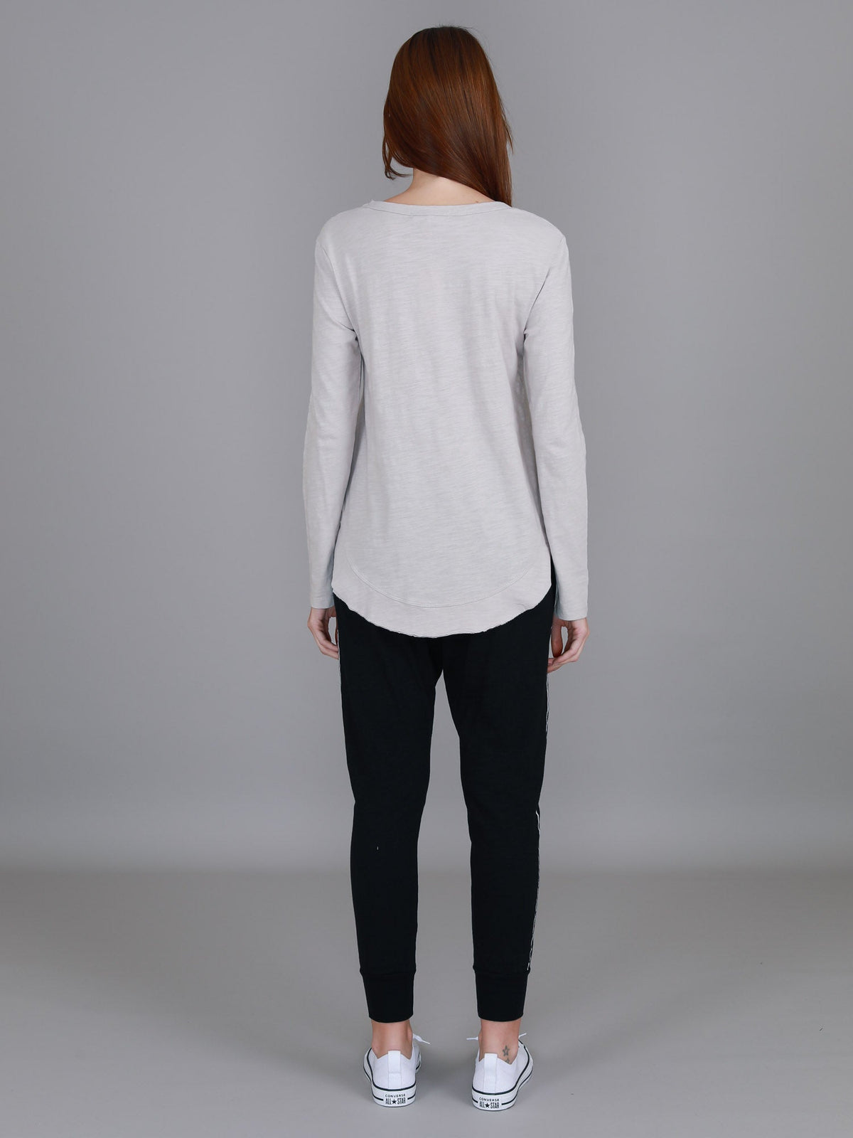 Mosman | Women's Curved Hem Long Sleeve T Shirt – Cotton Jersey