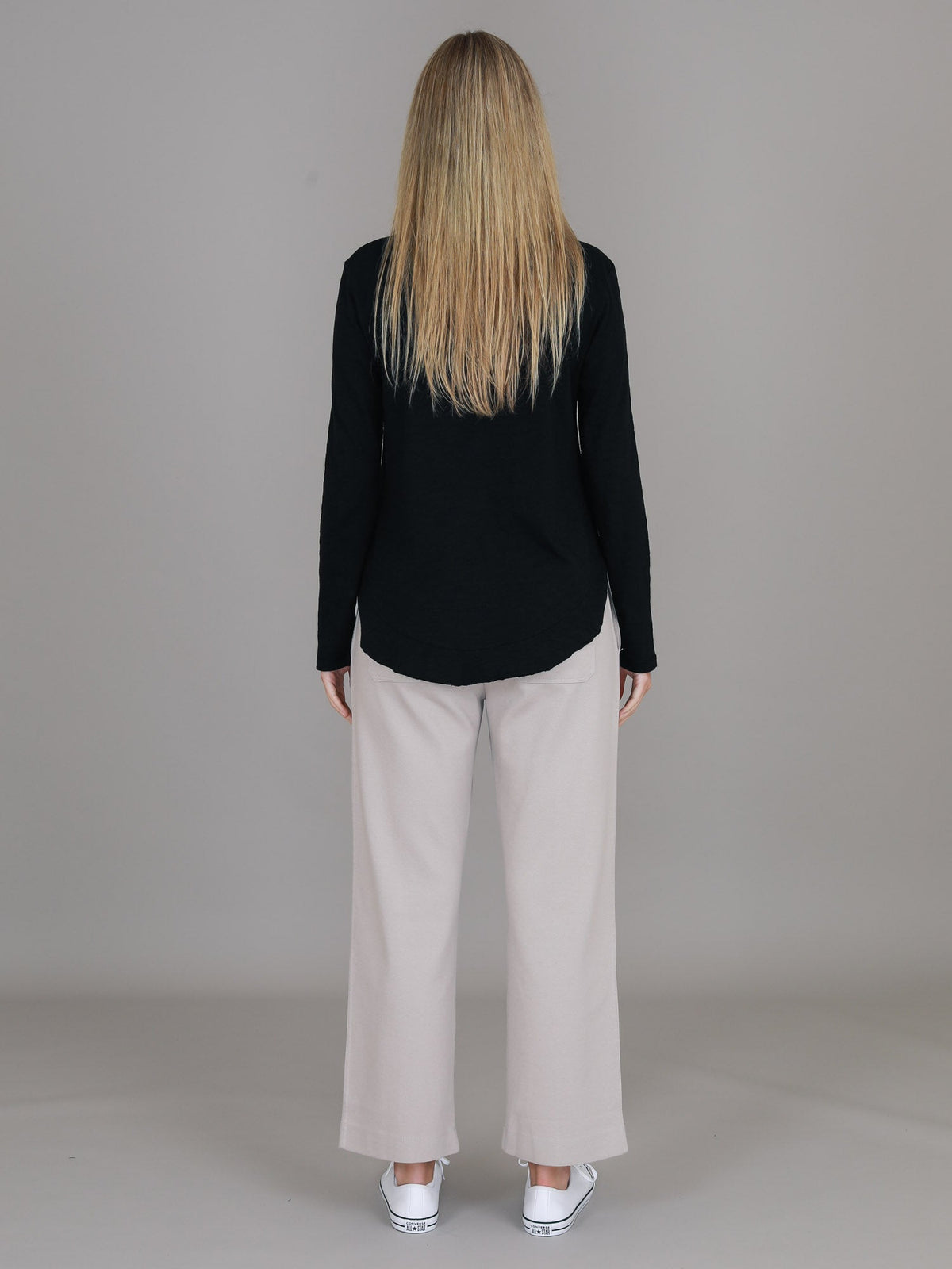 Mosman | Women's Curved Hem Long Sleeve T Shirt – Cotton Jersey