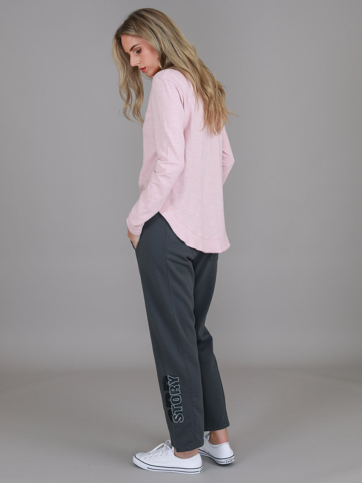 Mosman | Women's Curved Hem Long Sleeve T Shirt – Cotton Jersey