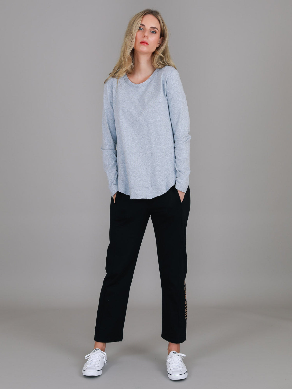 Mosman | Women's Curved Hem Long Sleeve T Shirt – Cotton Jersey