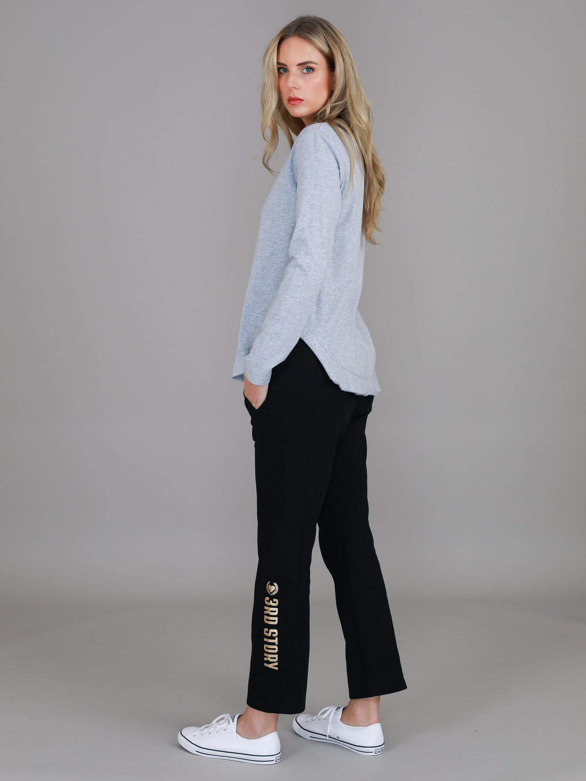 Mosman | Women's Curved Hem Long Sleeve T Shirt – Cotton Jersey