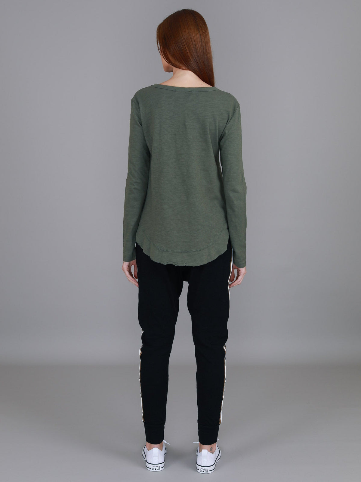 Mosman | Women's Curved Hem Long Sleeve T Shirt – Cotton Jersey