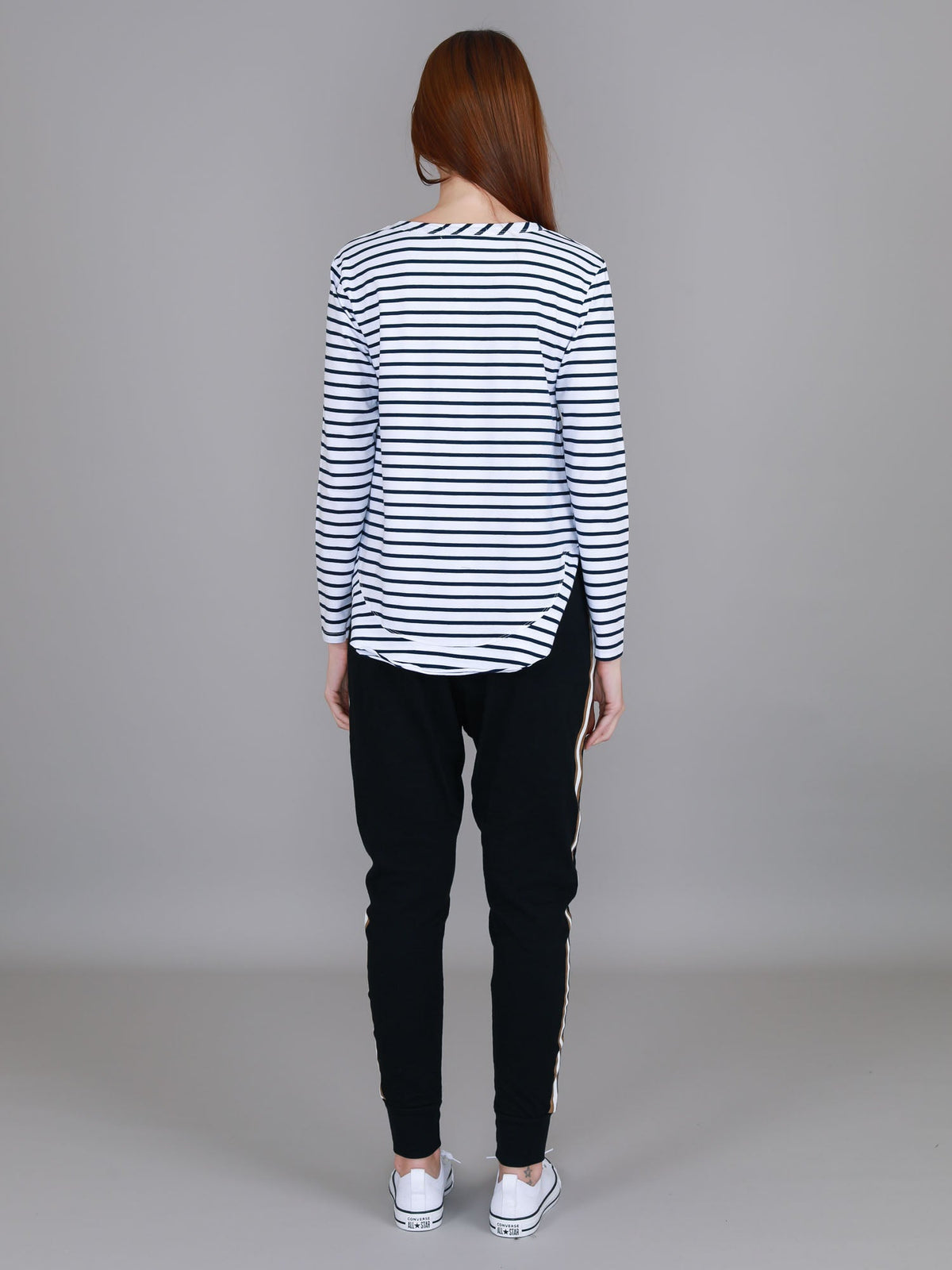 Mosman | Women's Curved Hem Long Sleeve T Shirt – Cotton Jersey