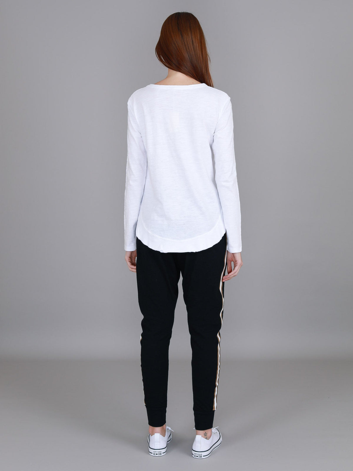 Mosman | Women's Curved Hem Long Sleeve T Shirt – Cotton Jersey