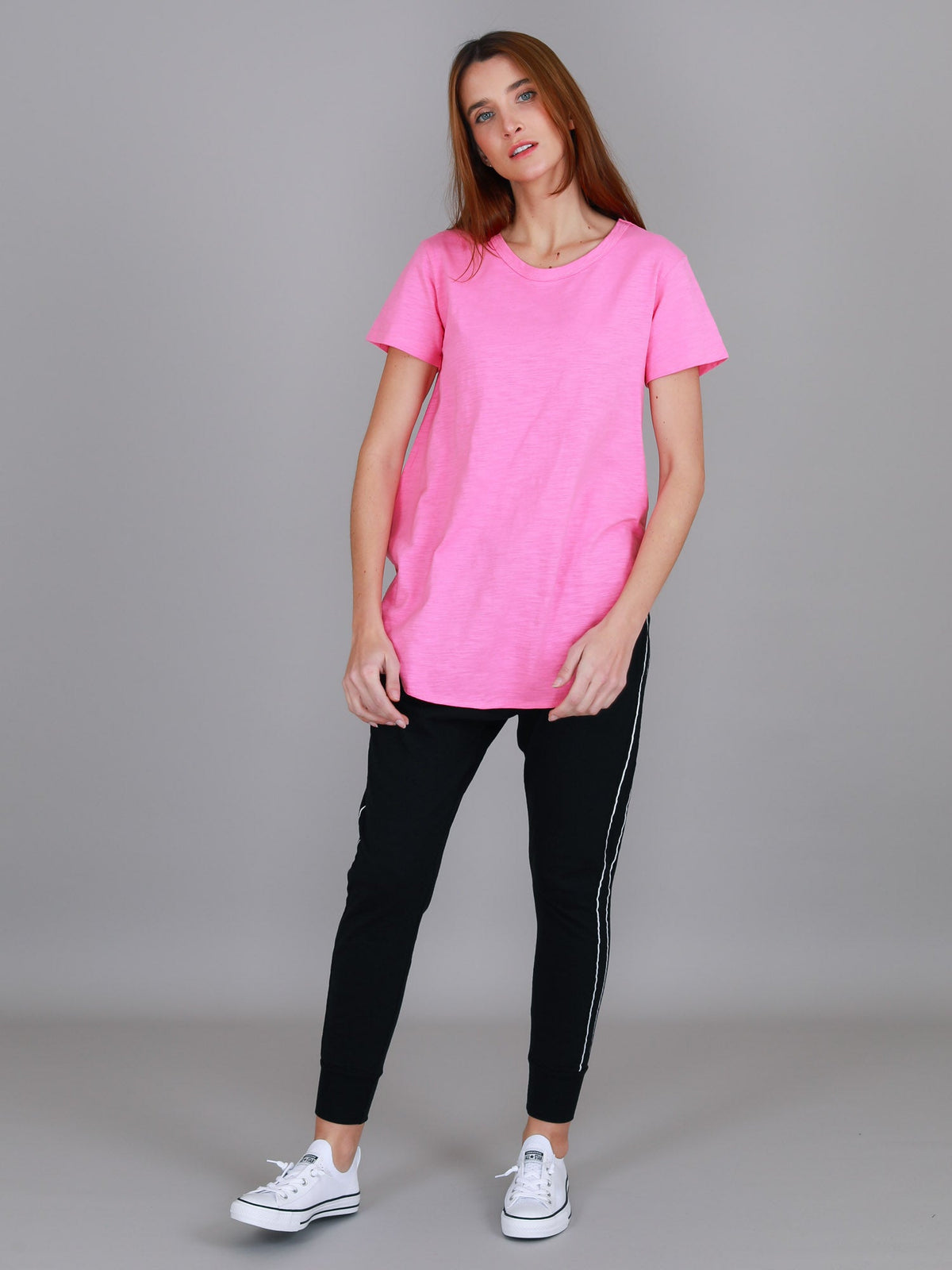 Elwood | Women's Curved Hem T-Shirt – Cotton Slub Jersey