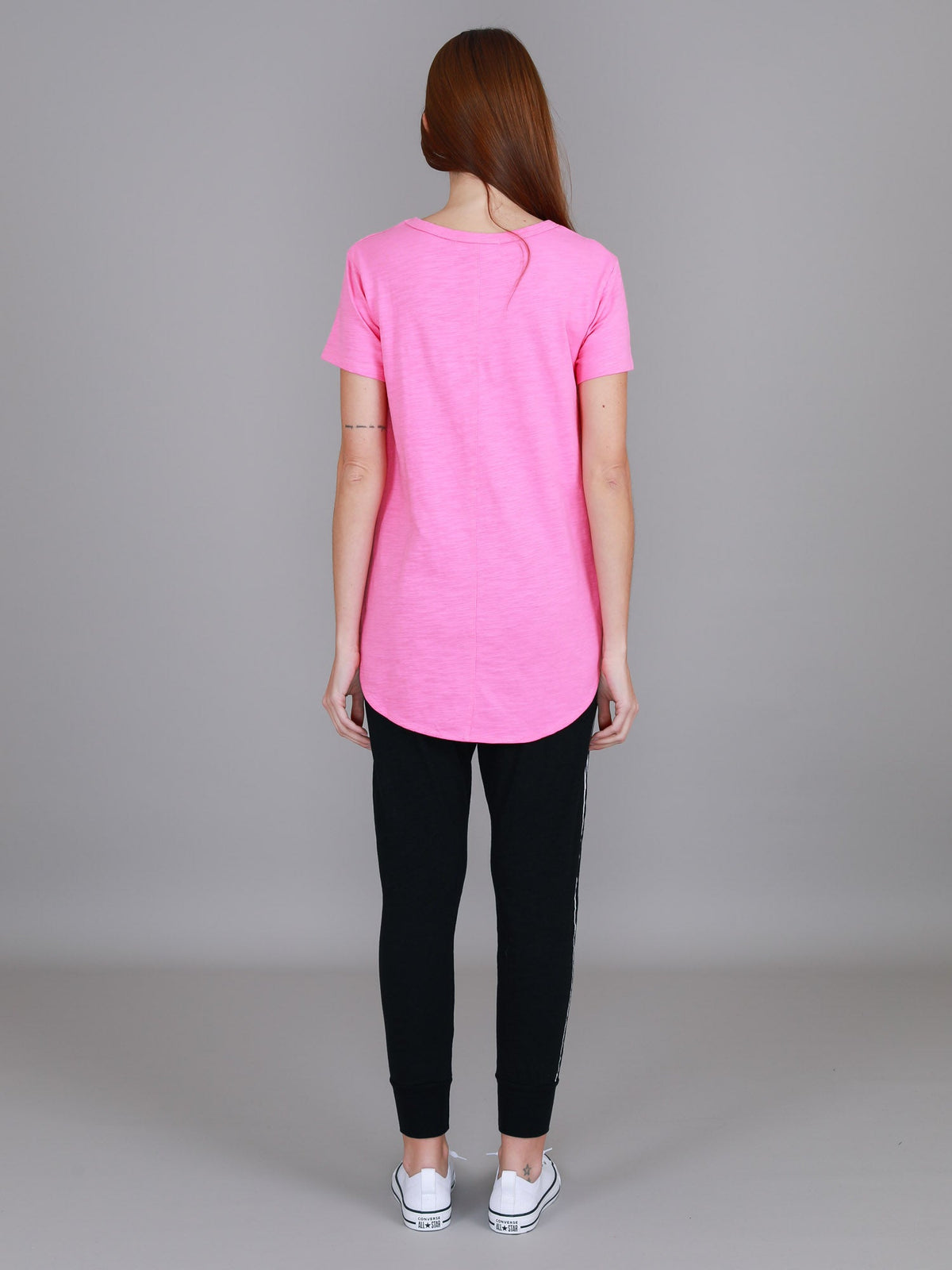 Elwood | Women's Curved Hem T-Shirt – Cotton Slub Jersey