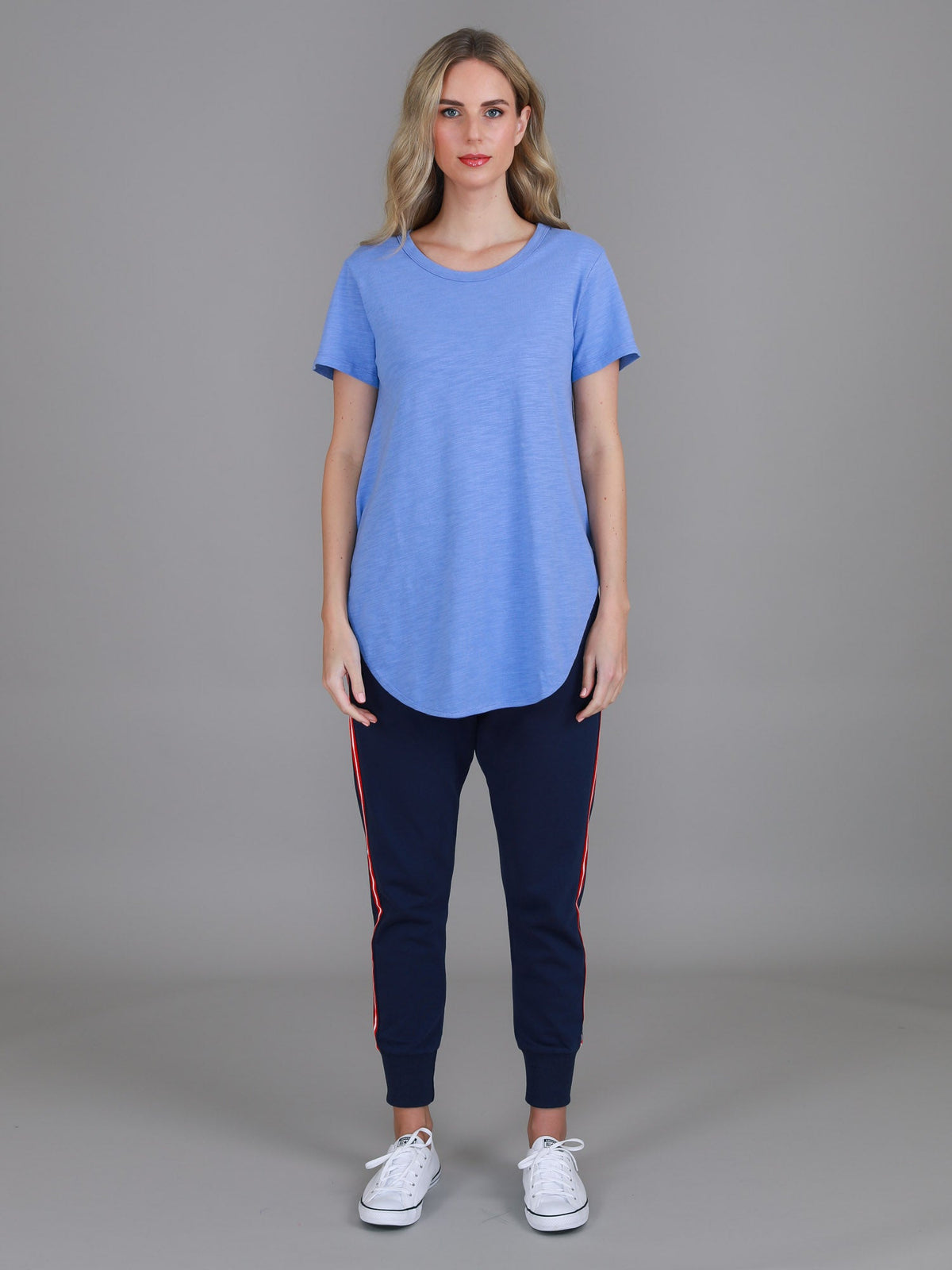 Elwood | Women's Curved Hem T-Shirt – Cotton Slub Jersey