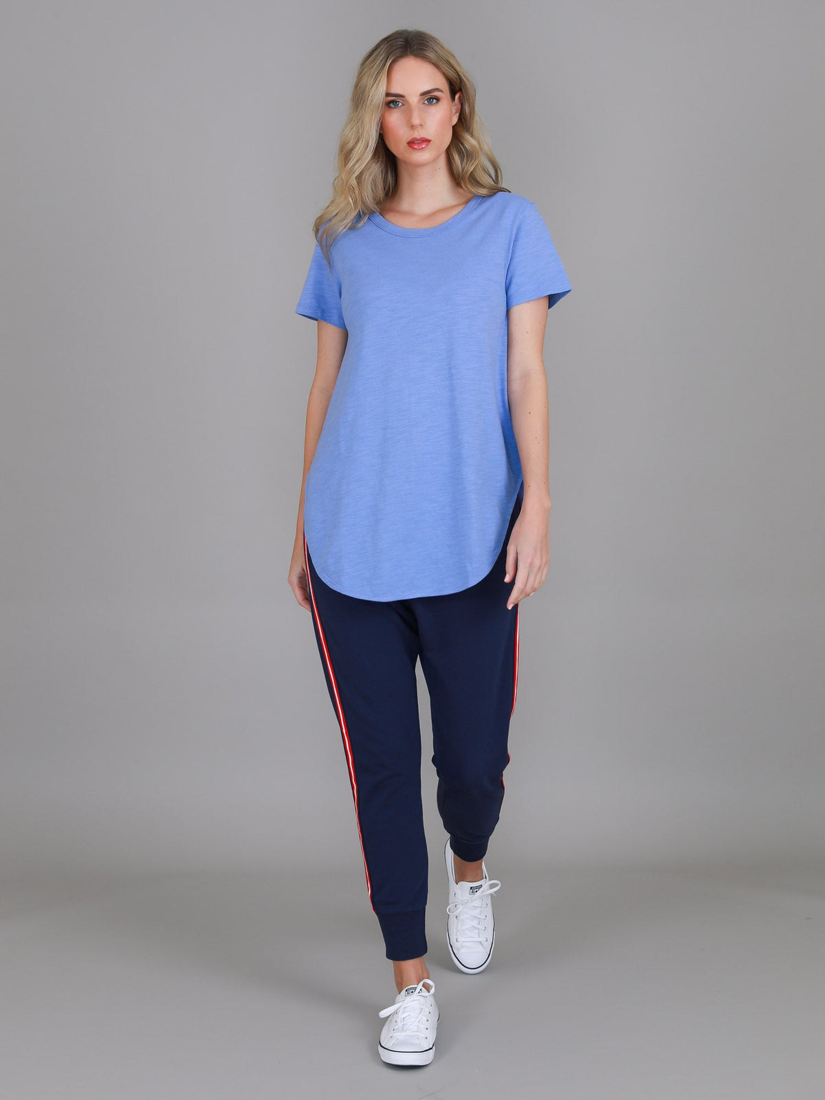 Elwood | Women's Curved Hem T-Shirt – Cotton Slub Jersey