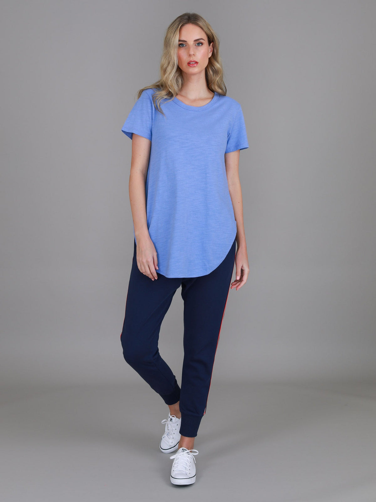 Elwood | Women's Curved Hem T-Shirt – Cotton Slub Jersey