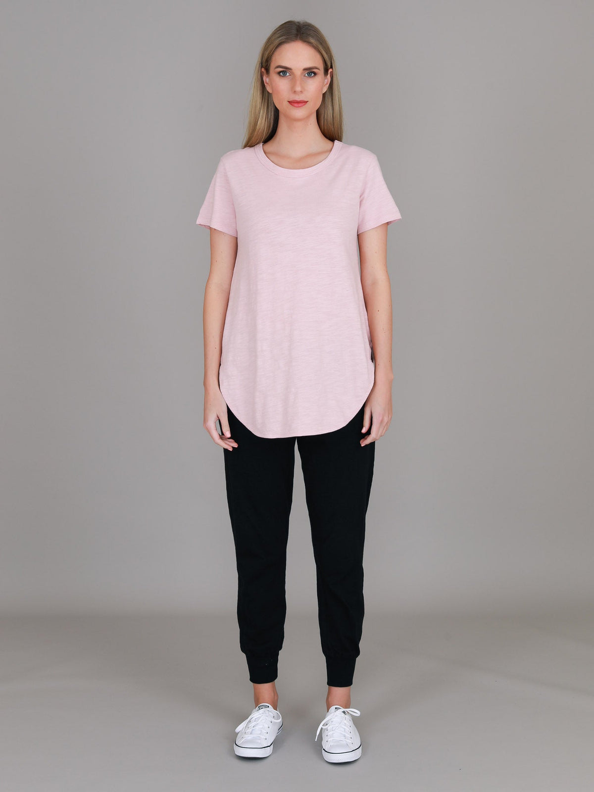 Elwood | Women's Curved Hem T-Shirt – Cotton Slub Jersey