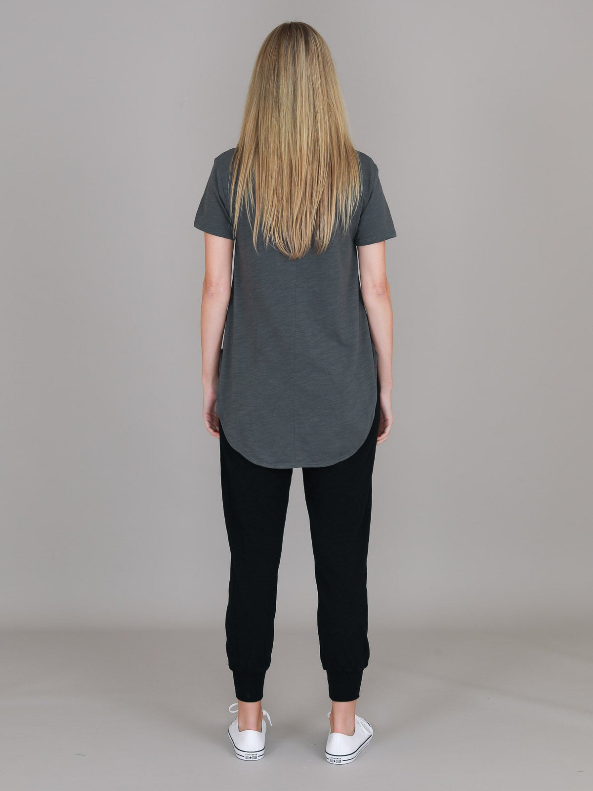 Elwood | Women's Curved Hem T-Shirt – Cotton Slub Jersey