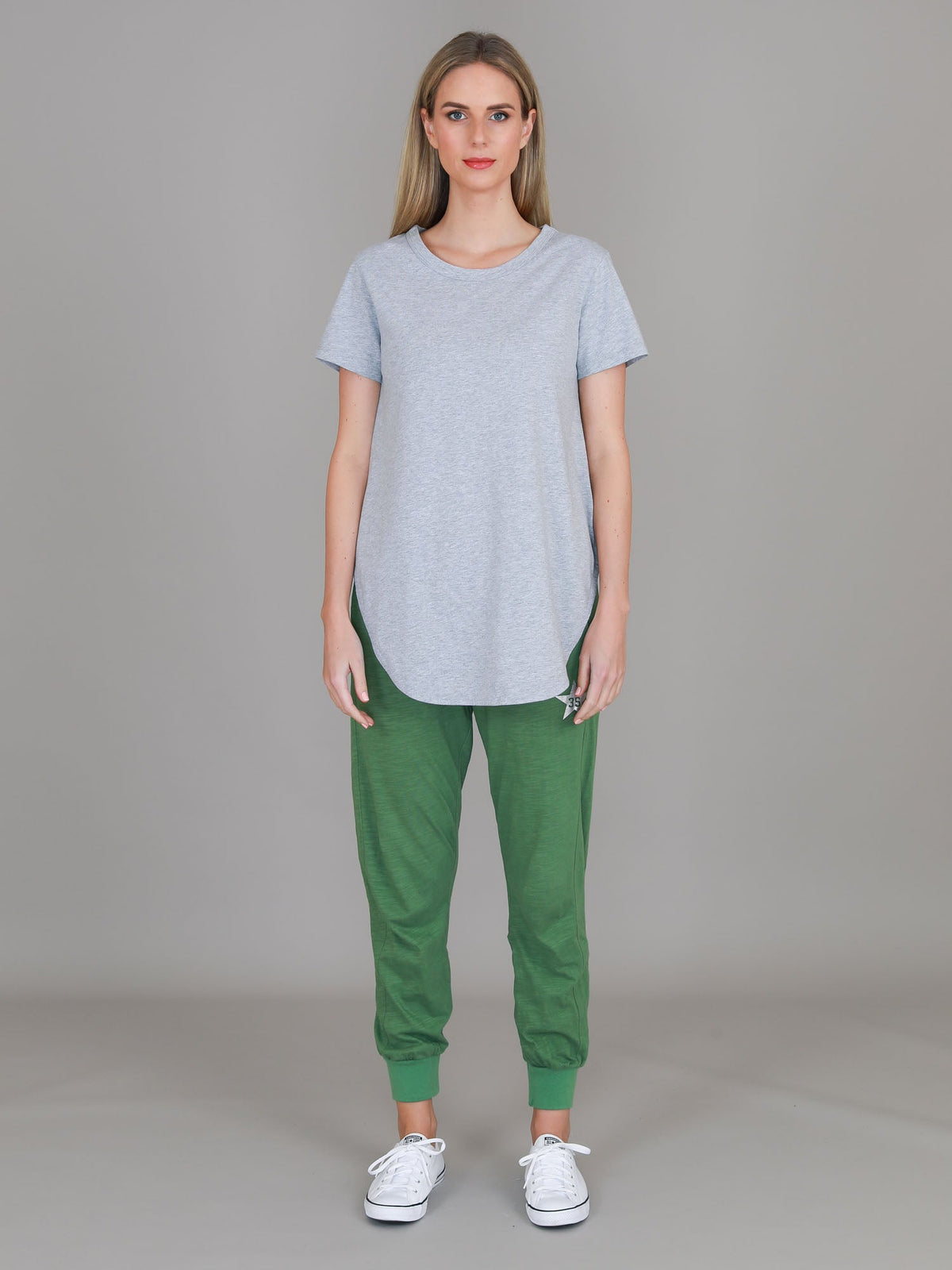 Elwood | Women's Curved Hem T-Shirt – Cotton Slub Jersey