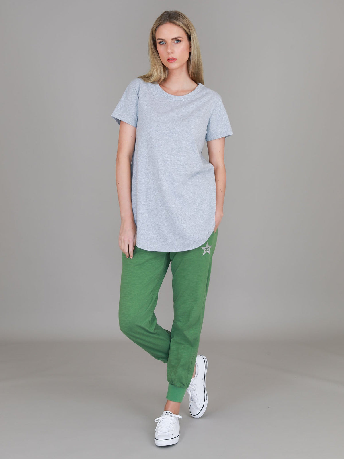 Elwood | Women's Curved Hem T-Shirt – Cotton Slub Jersey
