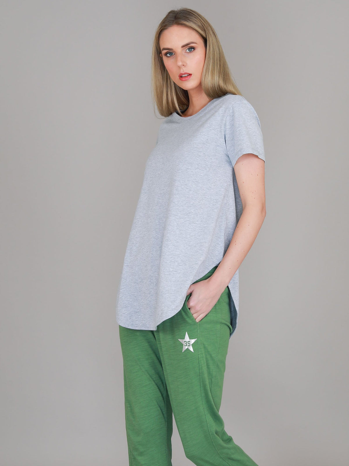 Elwood | Women's Curved Hem T-Shirt – Cotton Slub Jersey