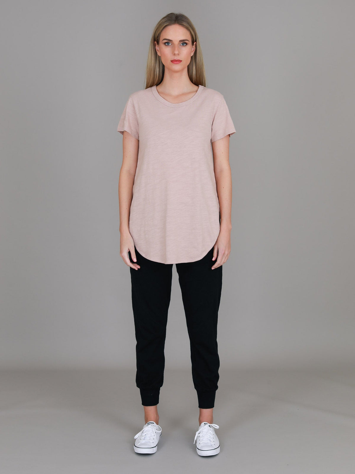 Elwood | Women's Curved Hem T-Shirt – Cotton Slub Jersey
