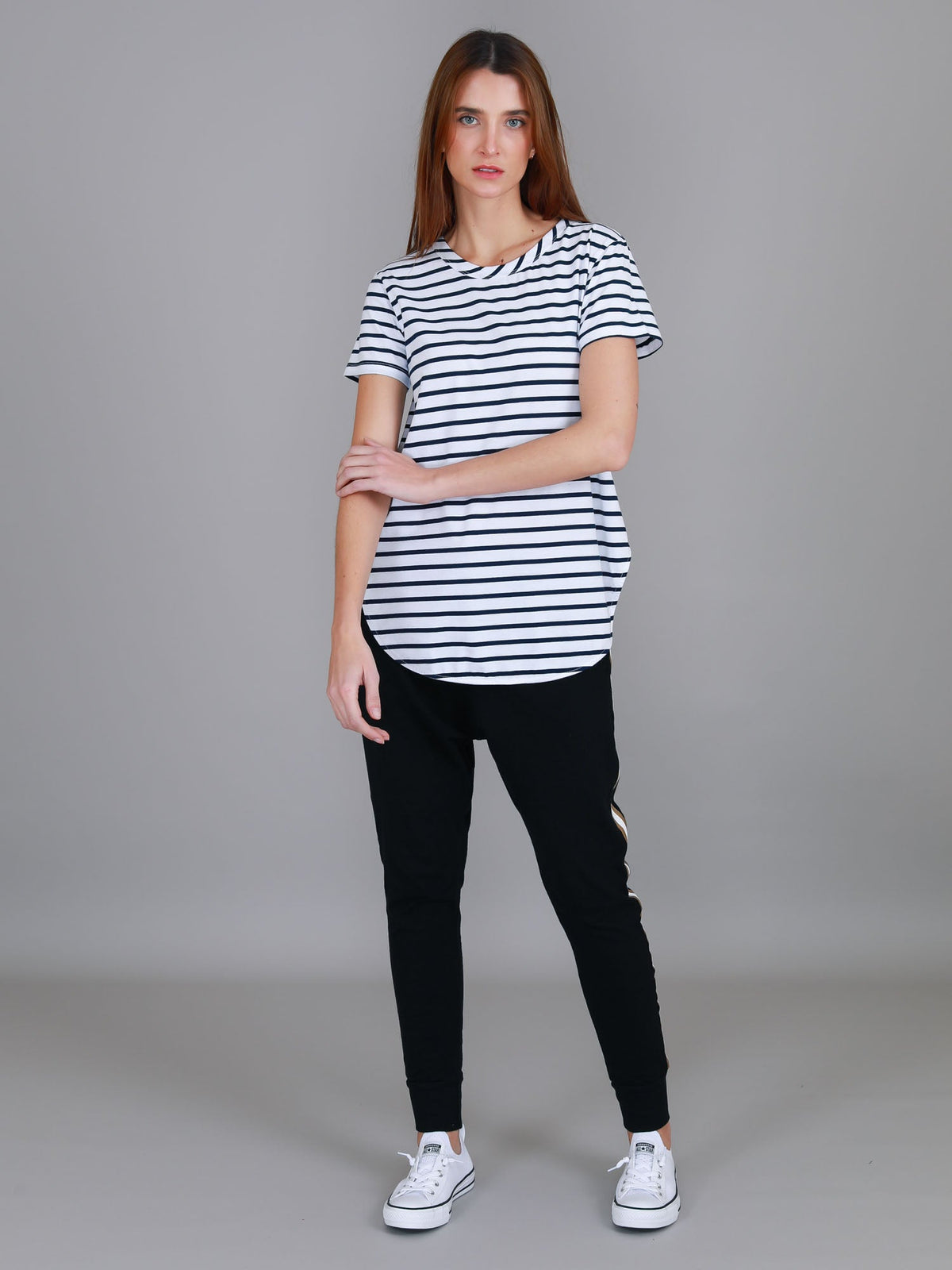 Elwood | Women's Curved Hem T-Shirt – Cotton Slub Jersey