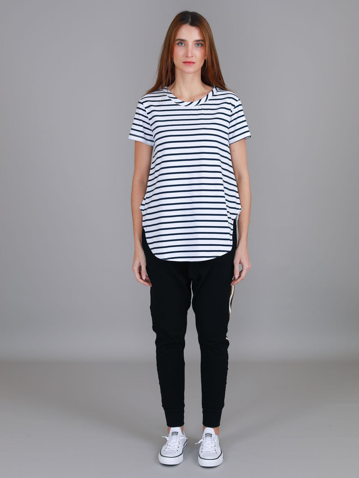 Elwood | Women's Curved Hem T-Shirt – Cotton Slub Jersey