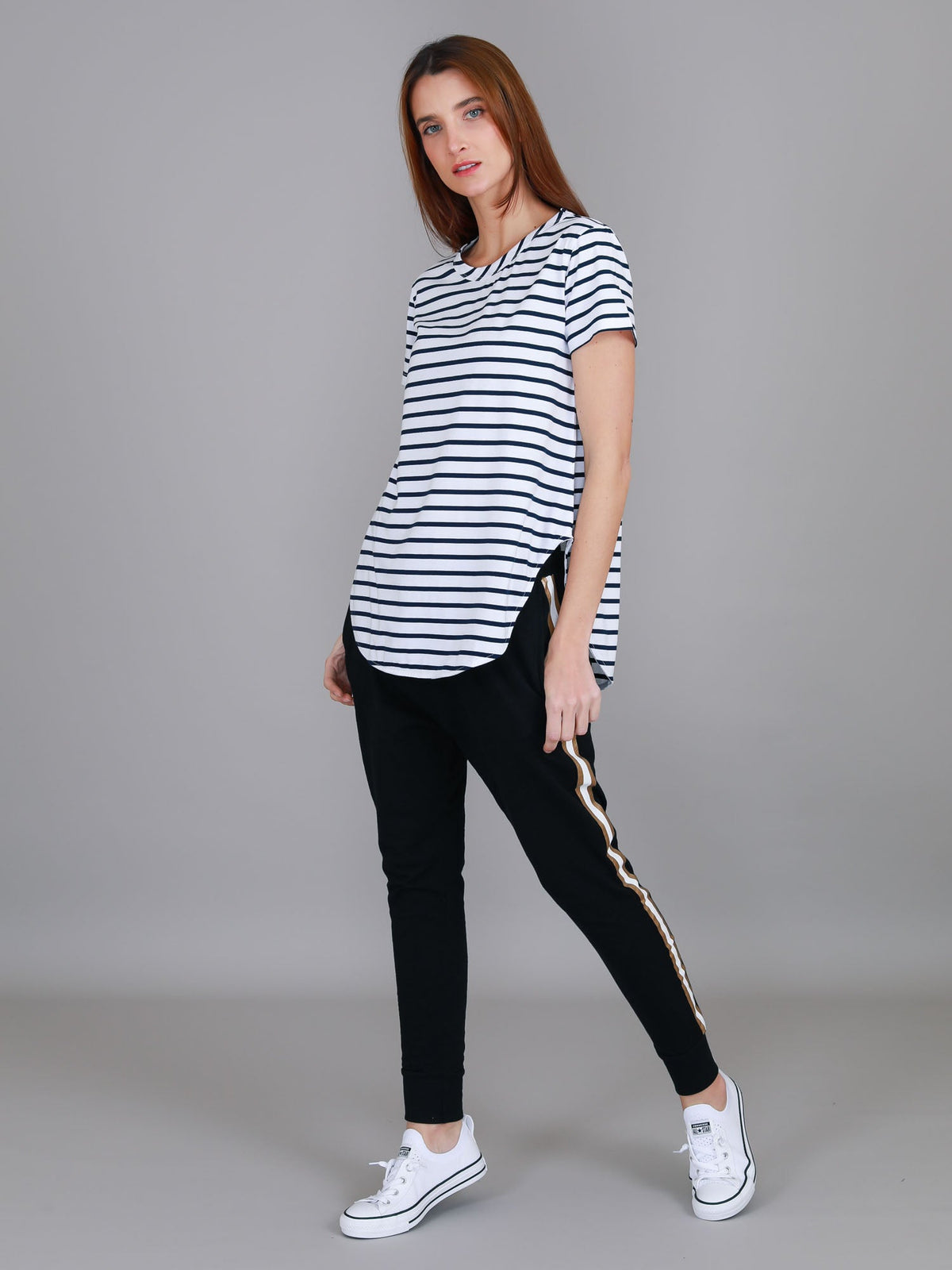 Elwood | Women's Curved Hem T-Shirt – Cotton Slub Jersey