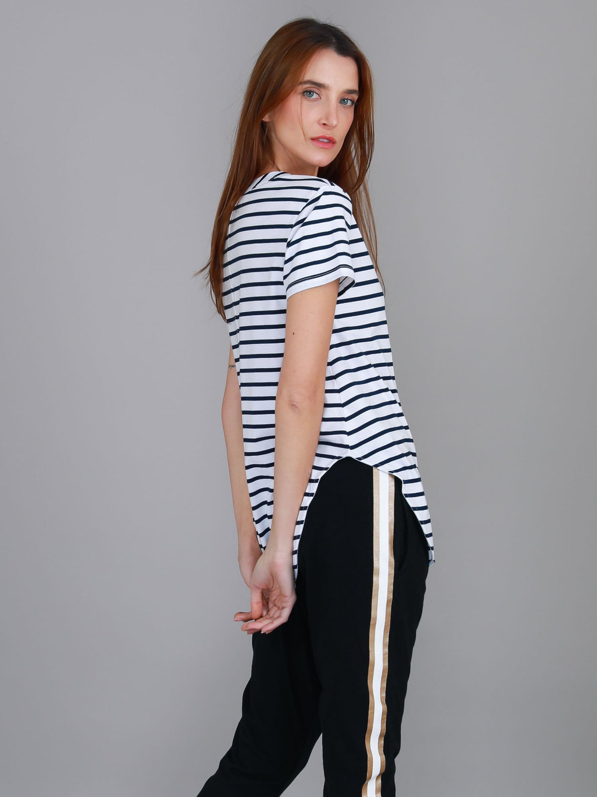 Elwood | Women's Curved Hem T-Shirt – Cotton Slub Jersey