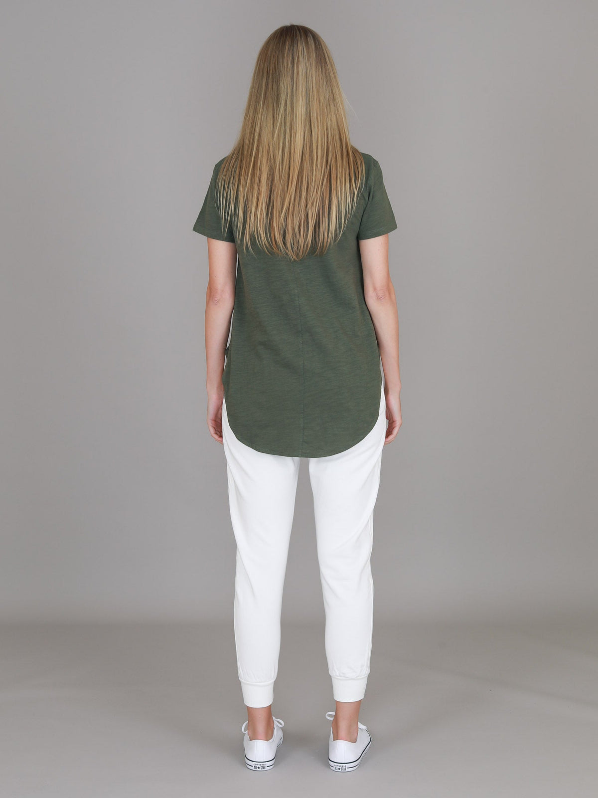 Elwood | Women's Curved Hem T-Shirt – Cotton Slub Jersey