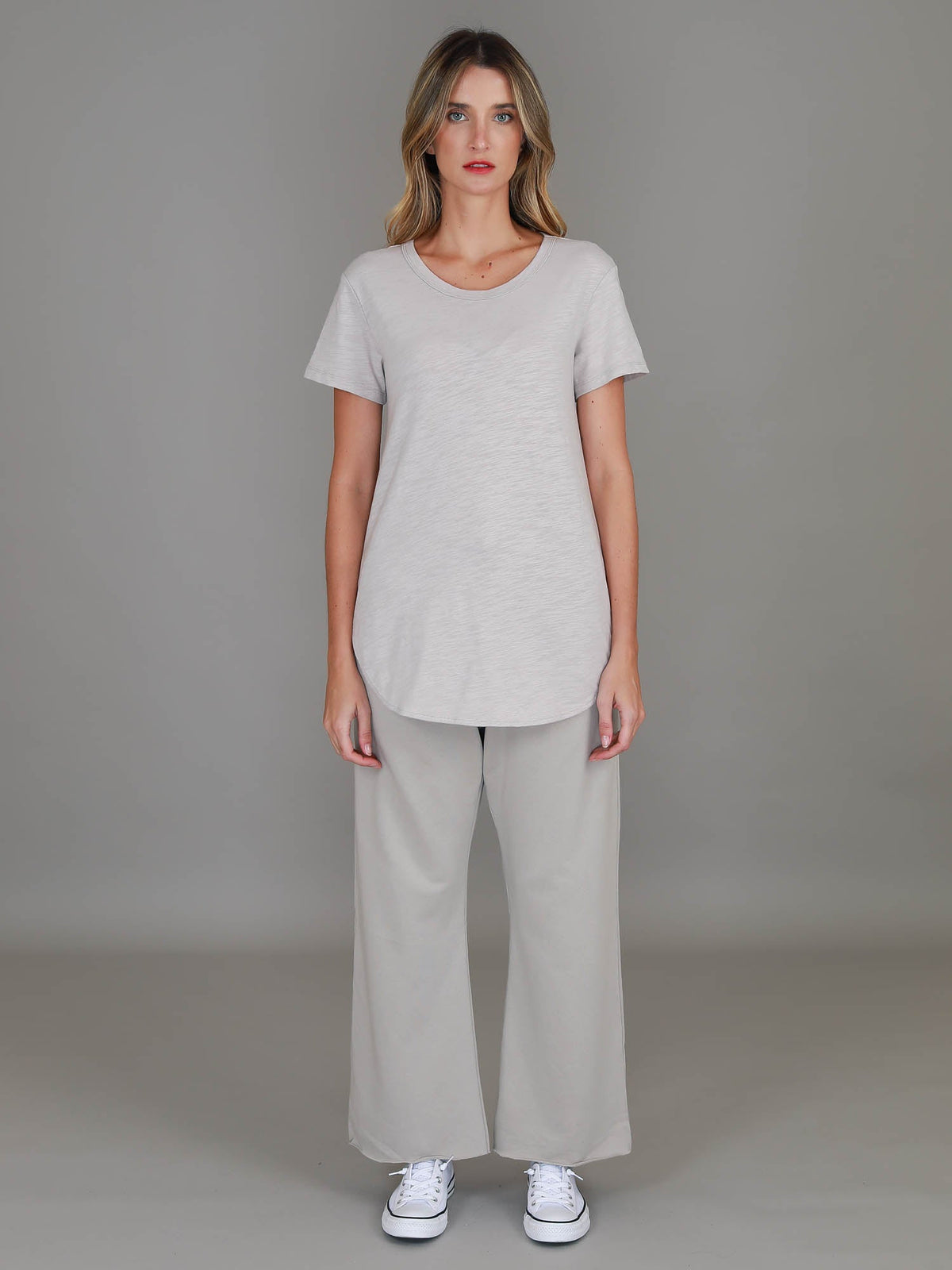 Elwood | Women's Curved Hem T-Shirt – Cotton Slub Jersey