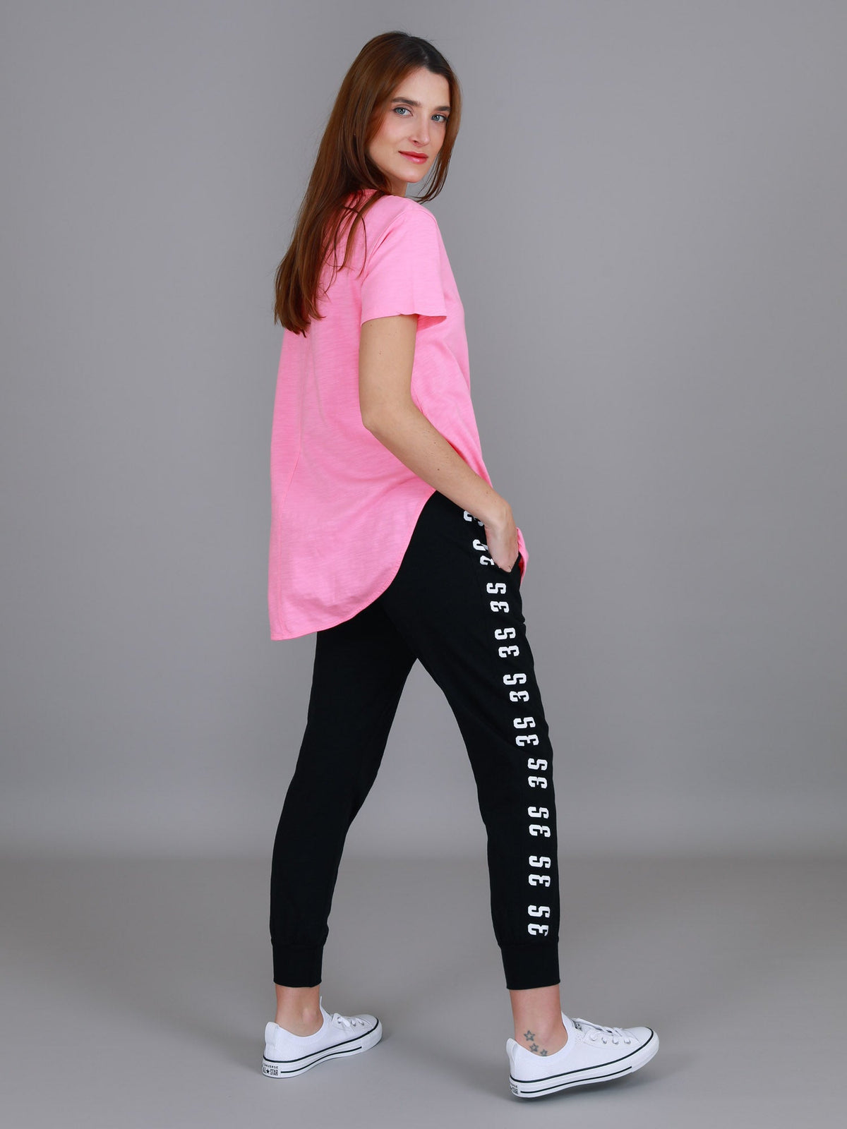 Elwood | Women's Curved Hem T-Shirt – Cotton Slub Jersey
