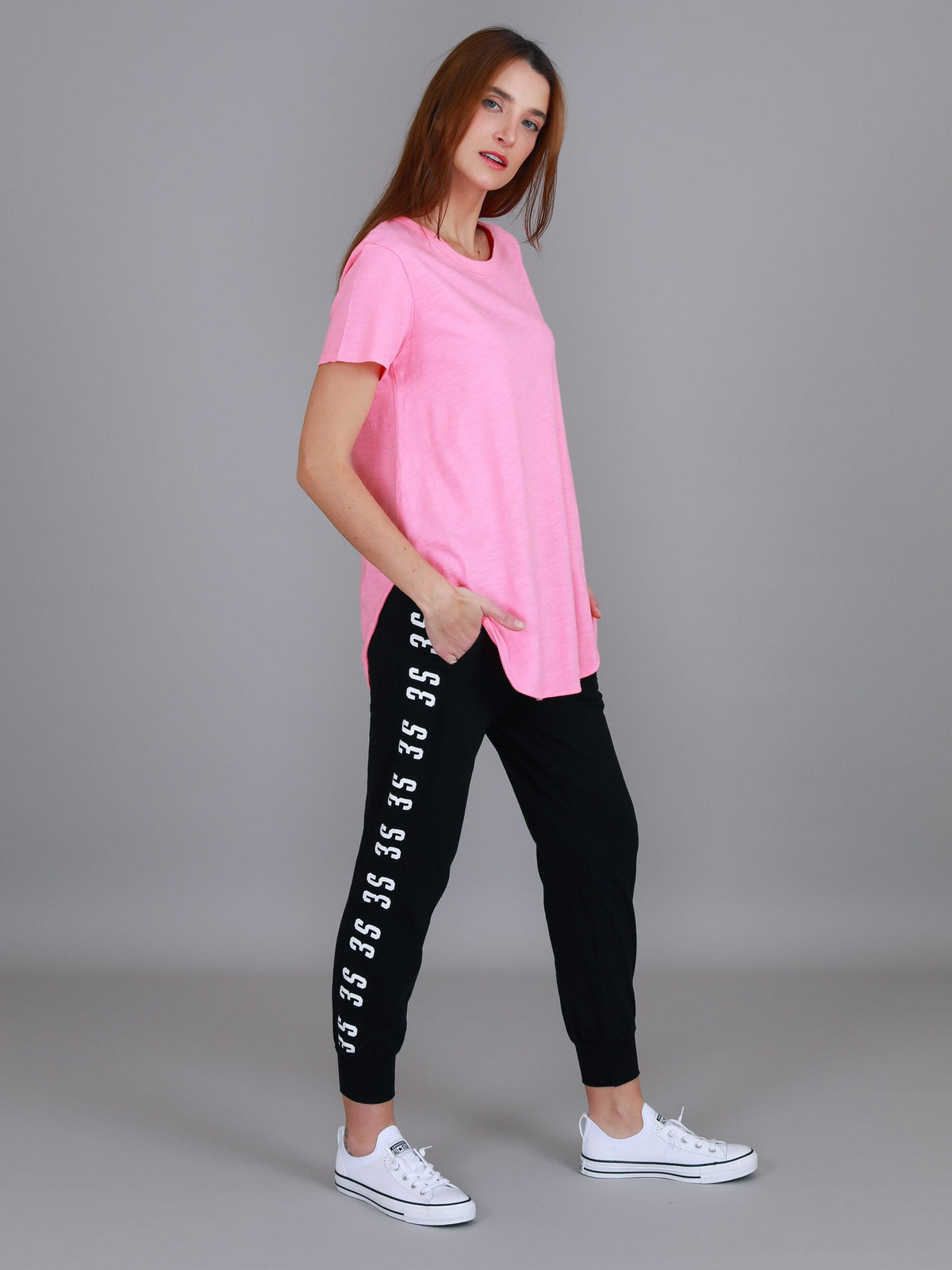 Elwood | Women's Curved Hem T-Shirt – Cotton Slub Jersey