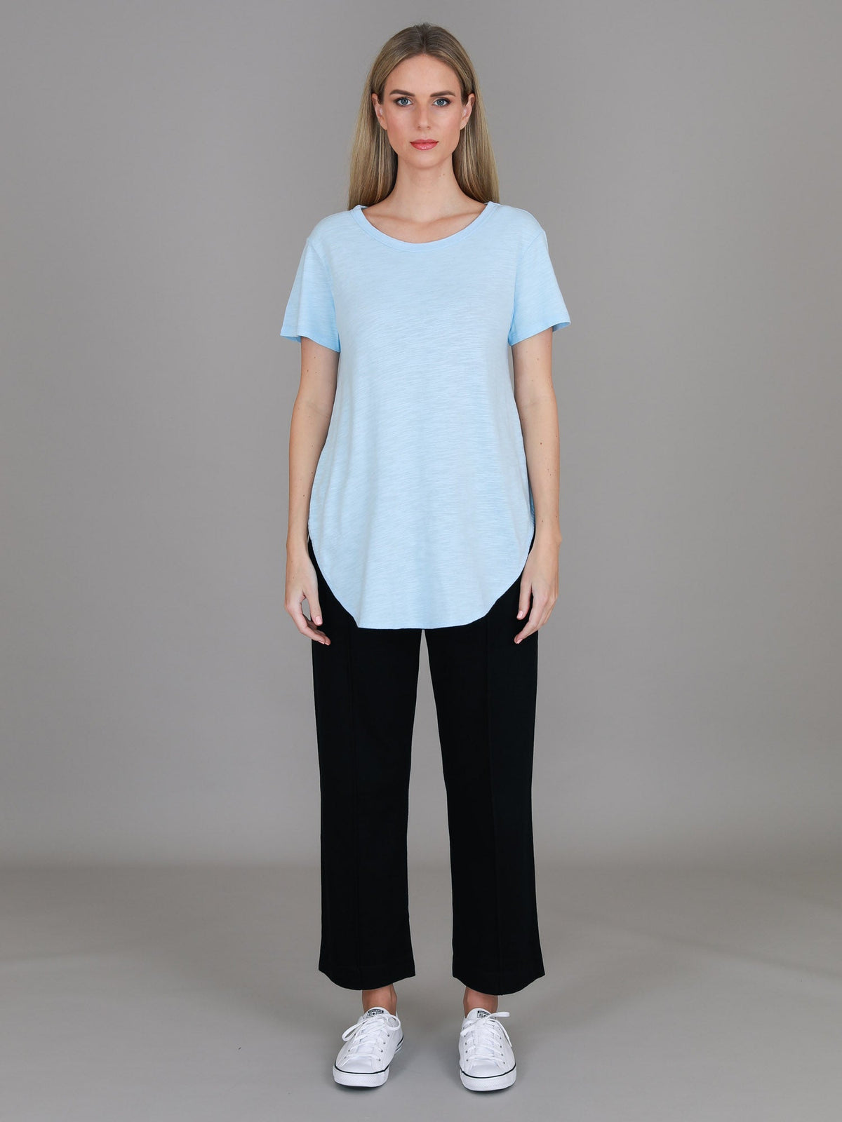 Elwood | Women's Curved Hem T-Shirt – Cotton Slub Jersey