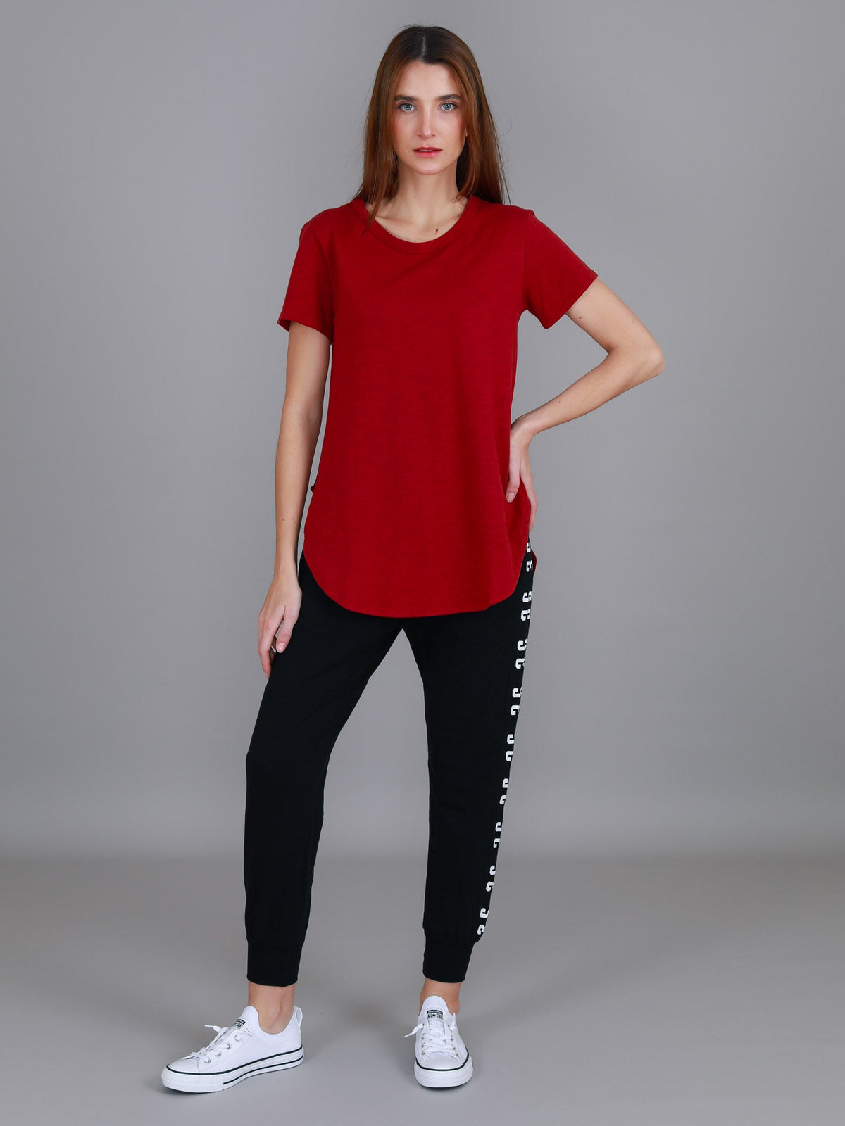 Elwood | Women's Curved Hem T-Shirt – Cotton Slub Jersey