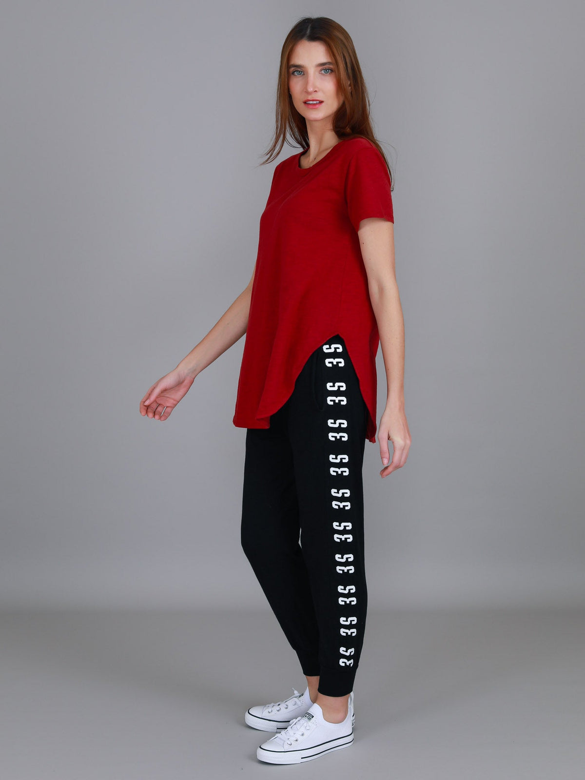 Elwood | Women's Curved Hem T-Shirt – Cotton Slub Jersey