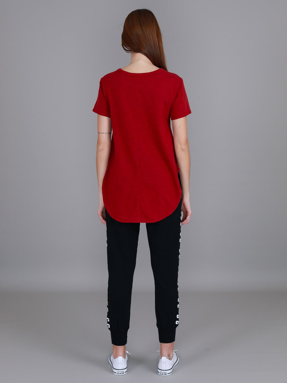 Elwood | Women's Curved Hem T-Shirt – Cotton Slub Jersey