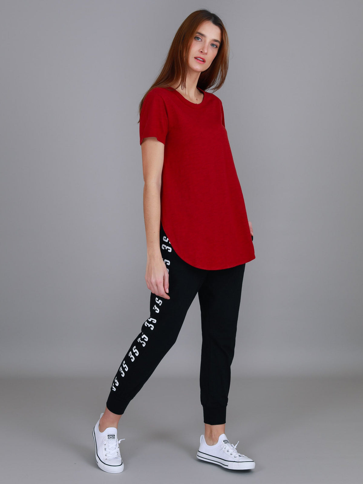 Elwood | Women's Curved Hem T-Shirt – Cotton Slub Jersey