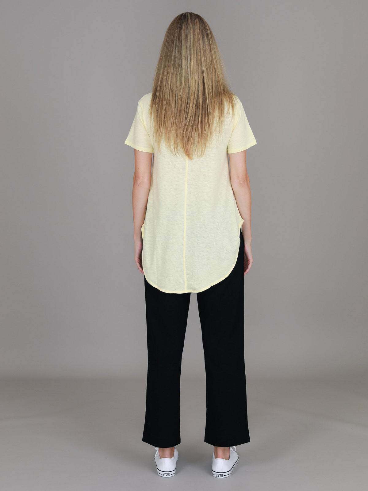 Elwood | Women's Curved Hem T-Shirt – Cotton Slub Jersey