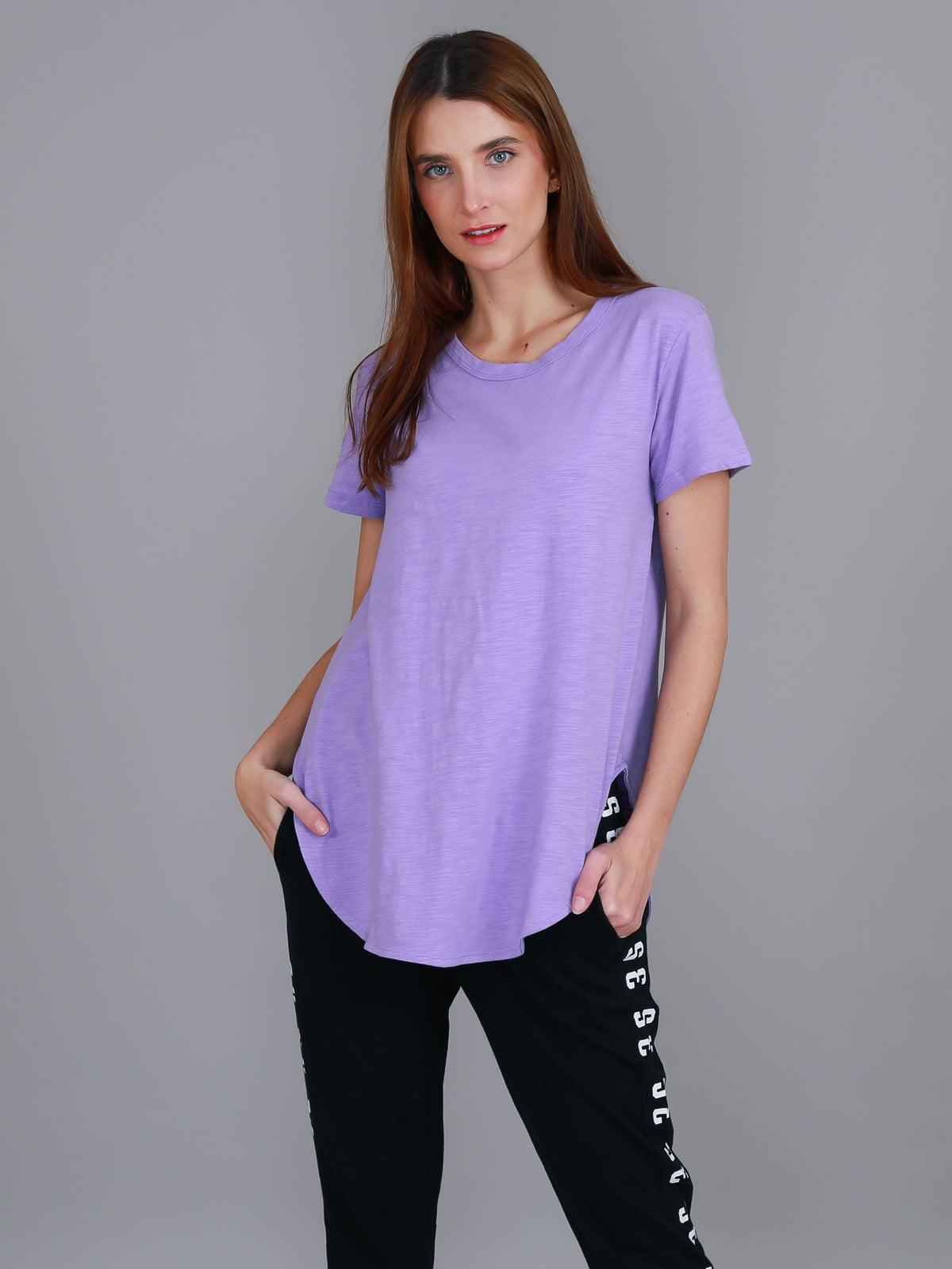 Elwood | Women's Curved Hem T-Shirt – Cotton Slub Jersey