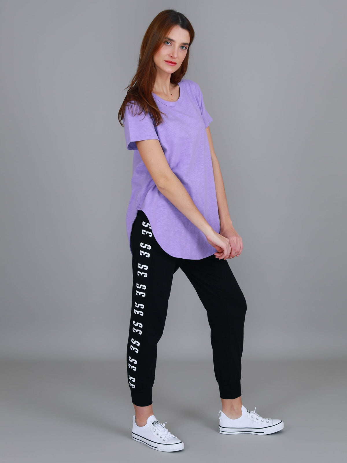 Elwood | Women's Curved Hem T-Shirt – Cotton Slub Jersey