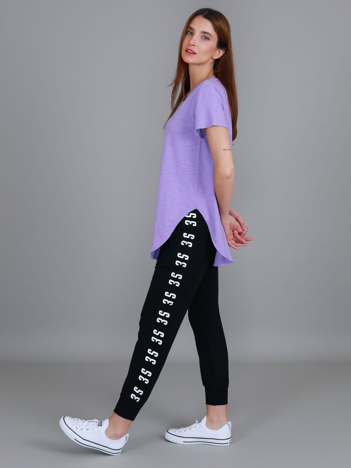 Elwood | Women's Curved Hem T-Shirt – Cotton Slub Jersey