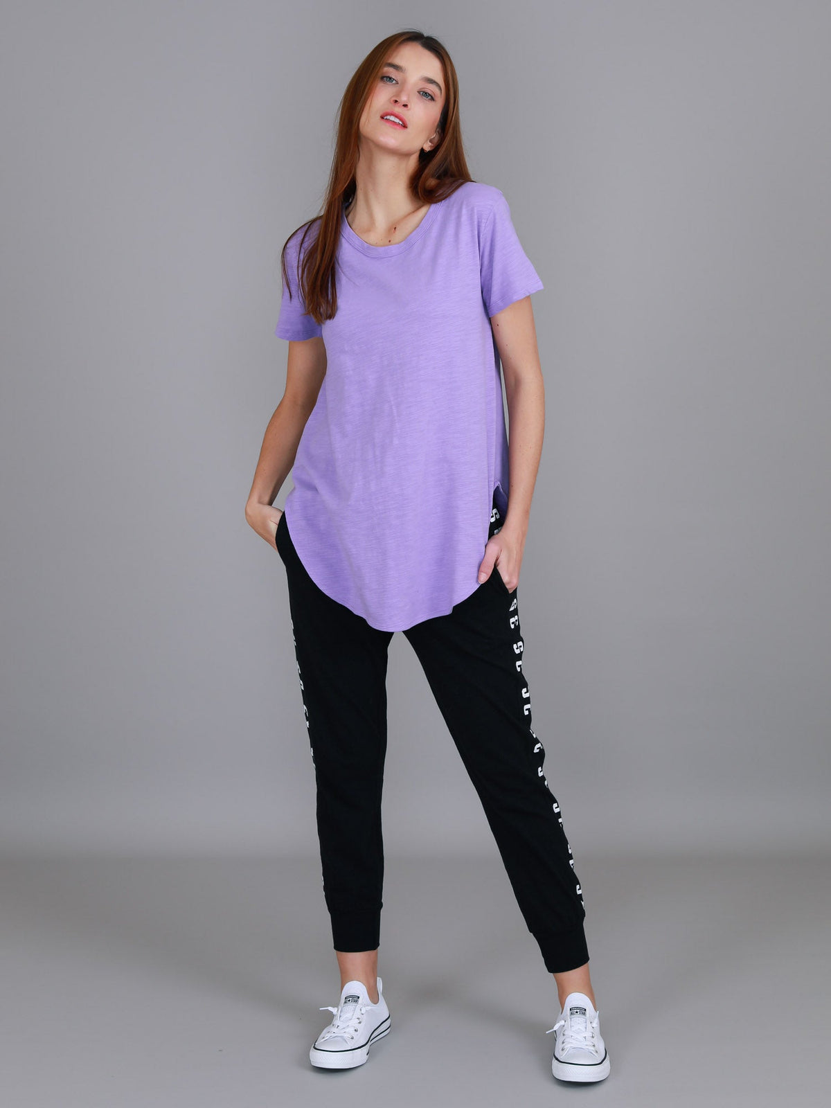Elwood | Women's Curved Hem T-Shirt – Cotton Slub Jersey