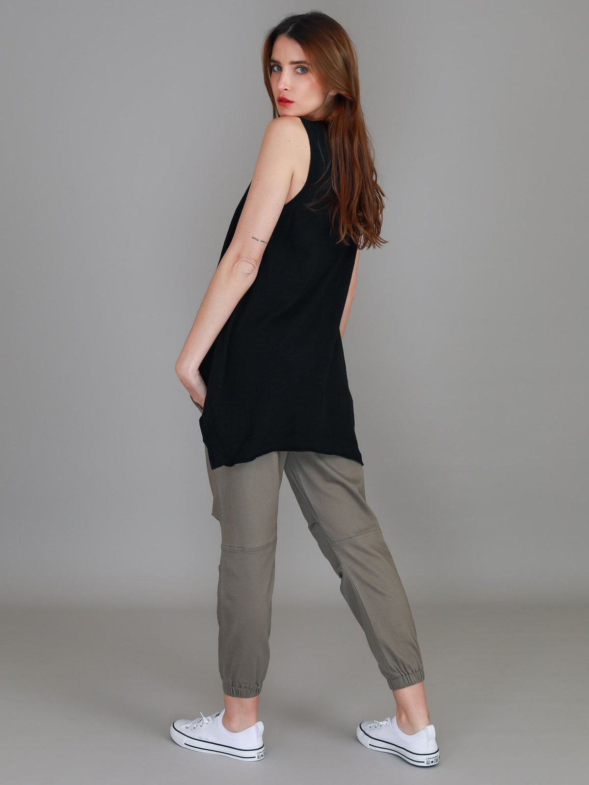 Raven Asymmetrical Hem Tank Top