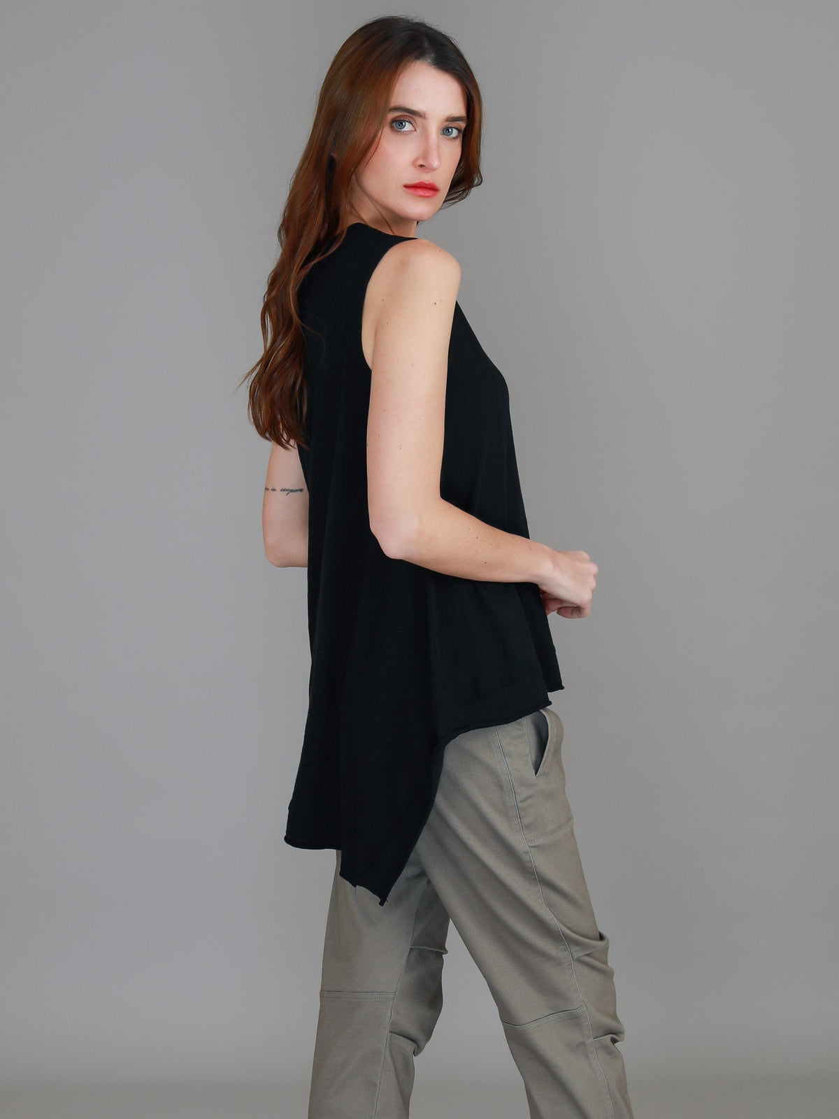 Raven Asymmetrical Hem Tank Top