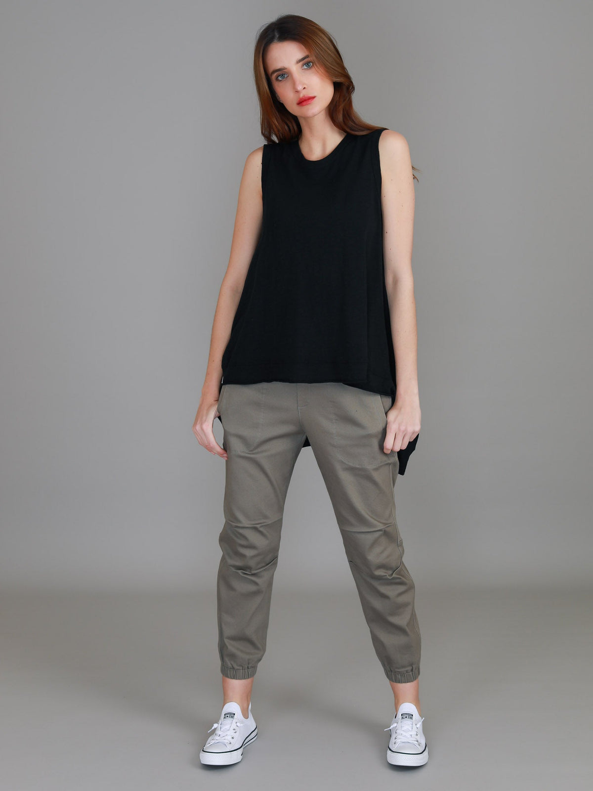 Raven Asymmetrical Hem Tank Top